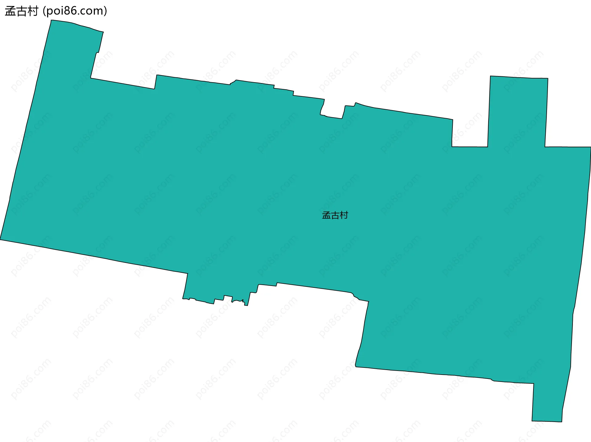 孟古村边界地图