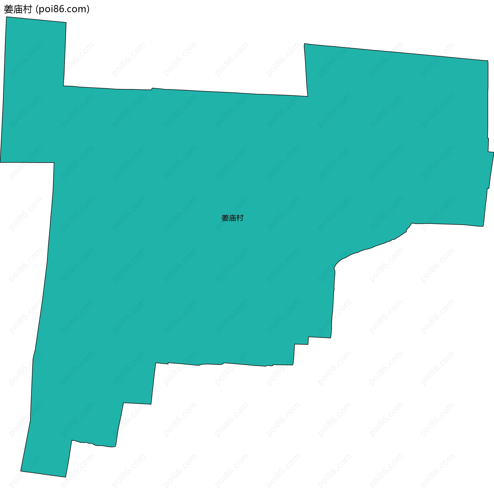 姜庙村边界地图