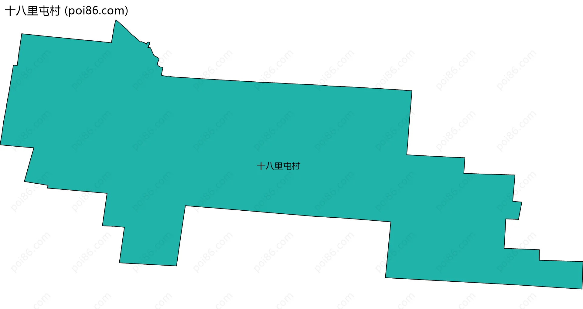 十八里屯村边界地图