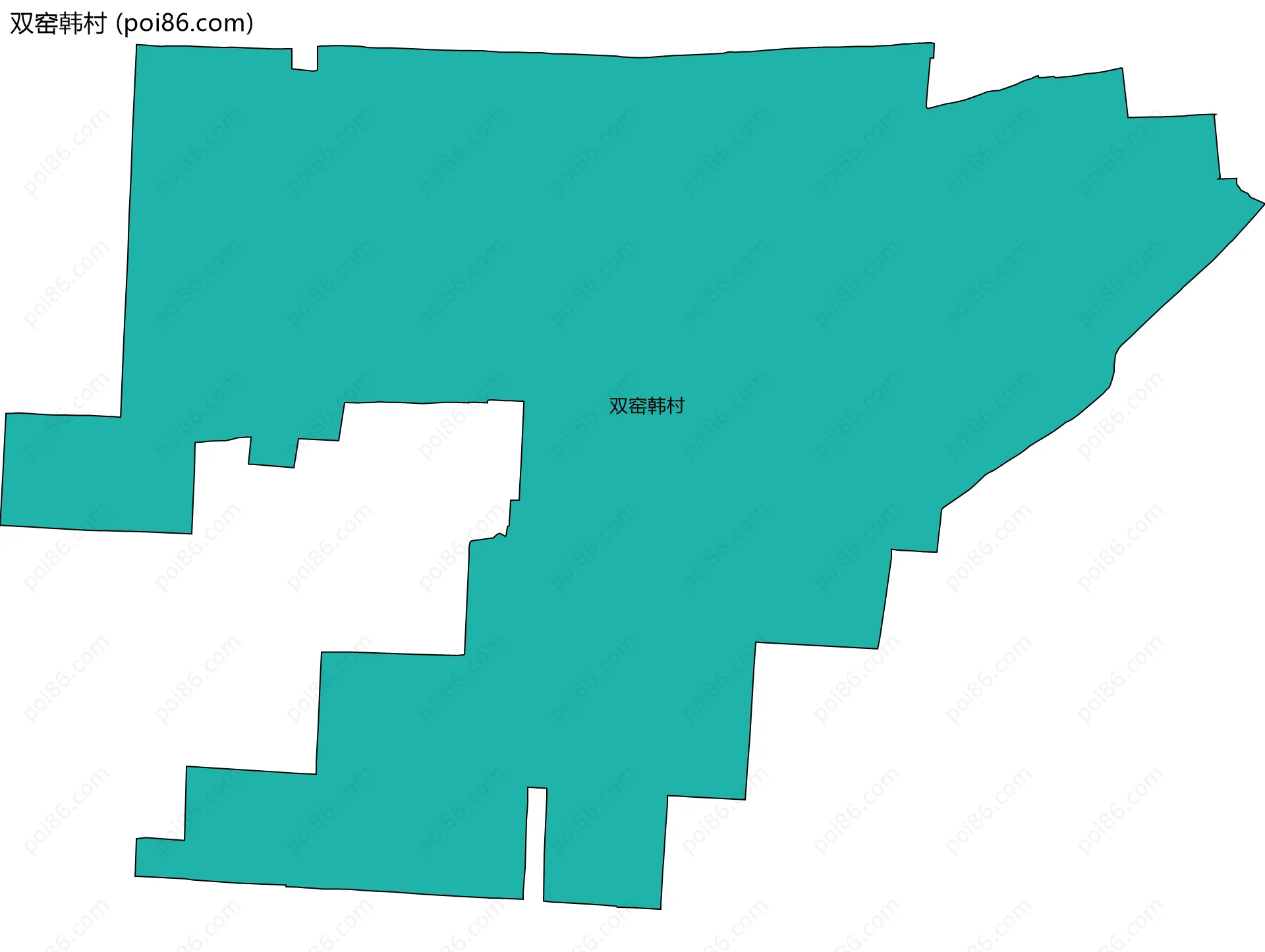 双窑韩村边界地图