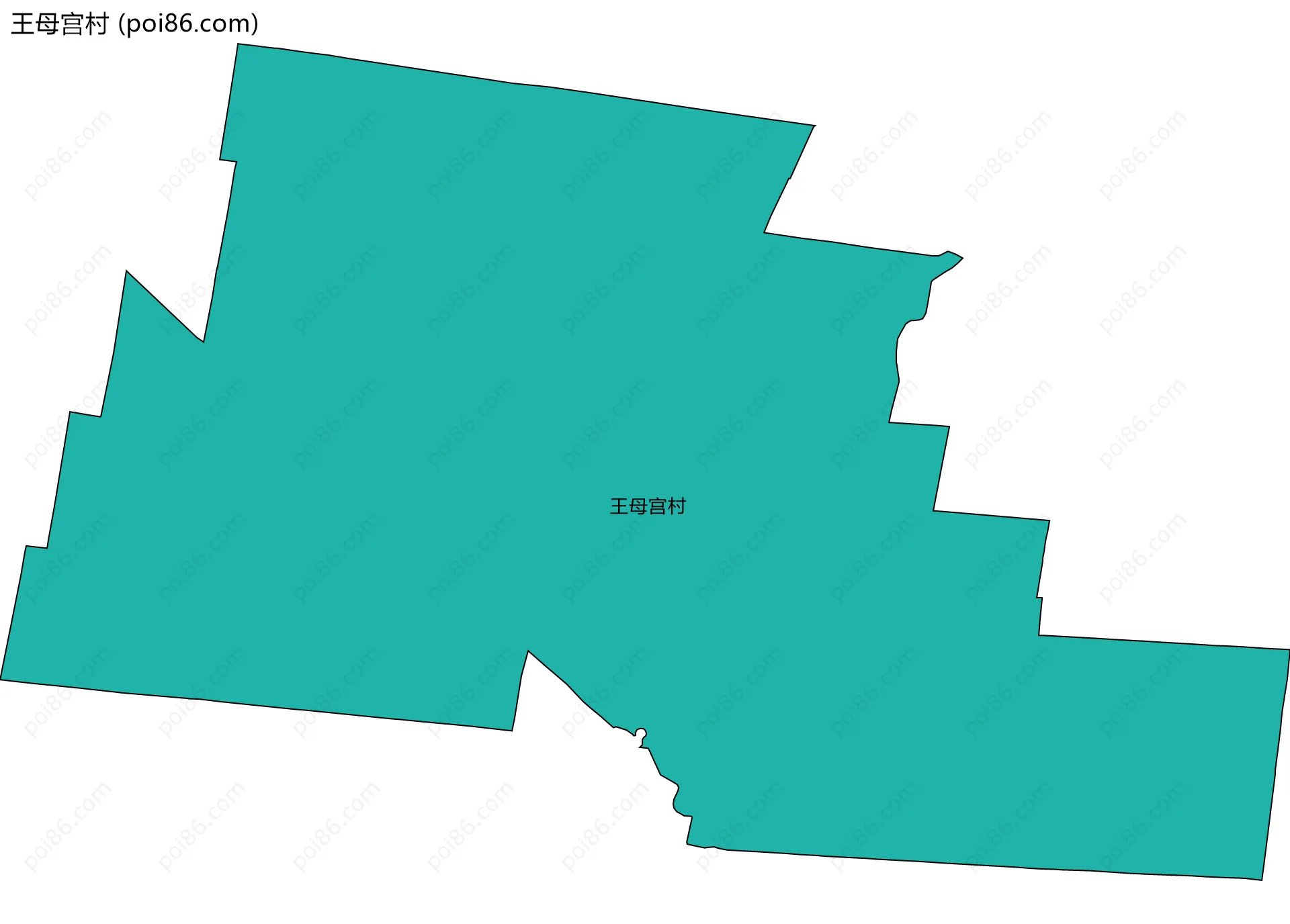 王母宫村边界地图