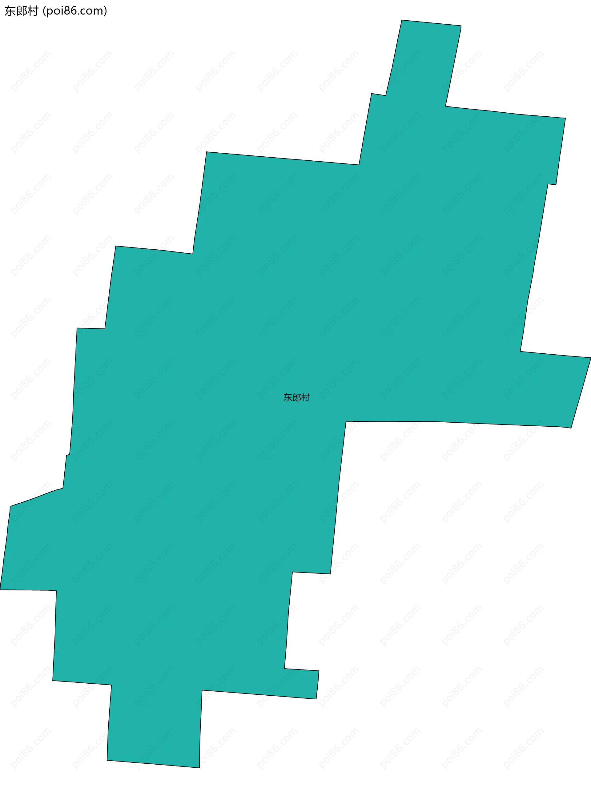 东郎村边界地图