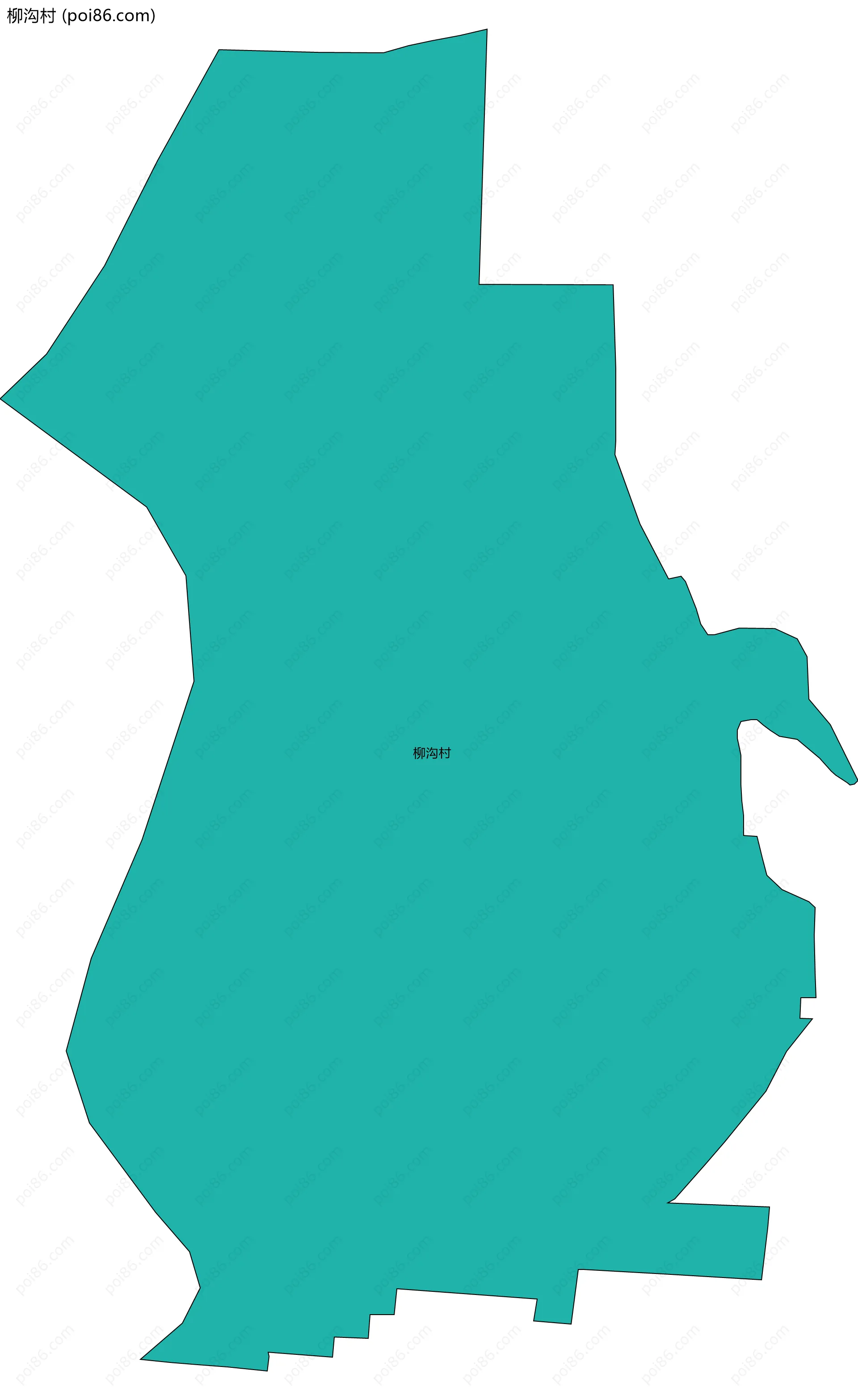 柳沟村边界地图