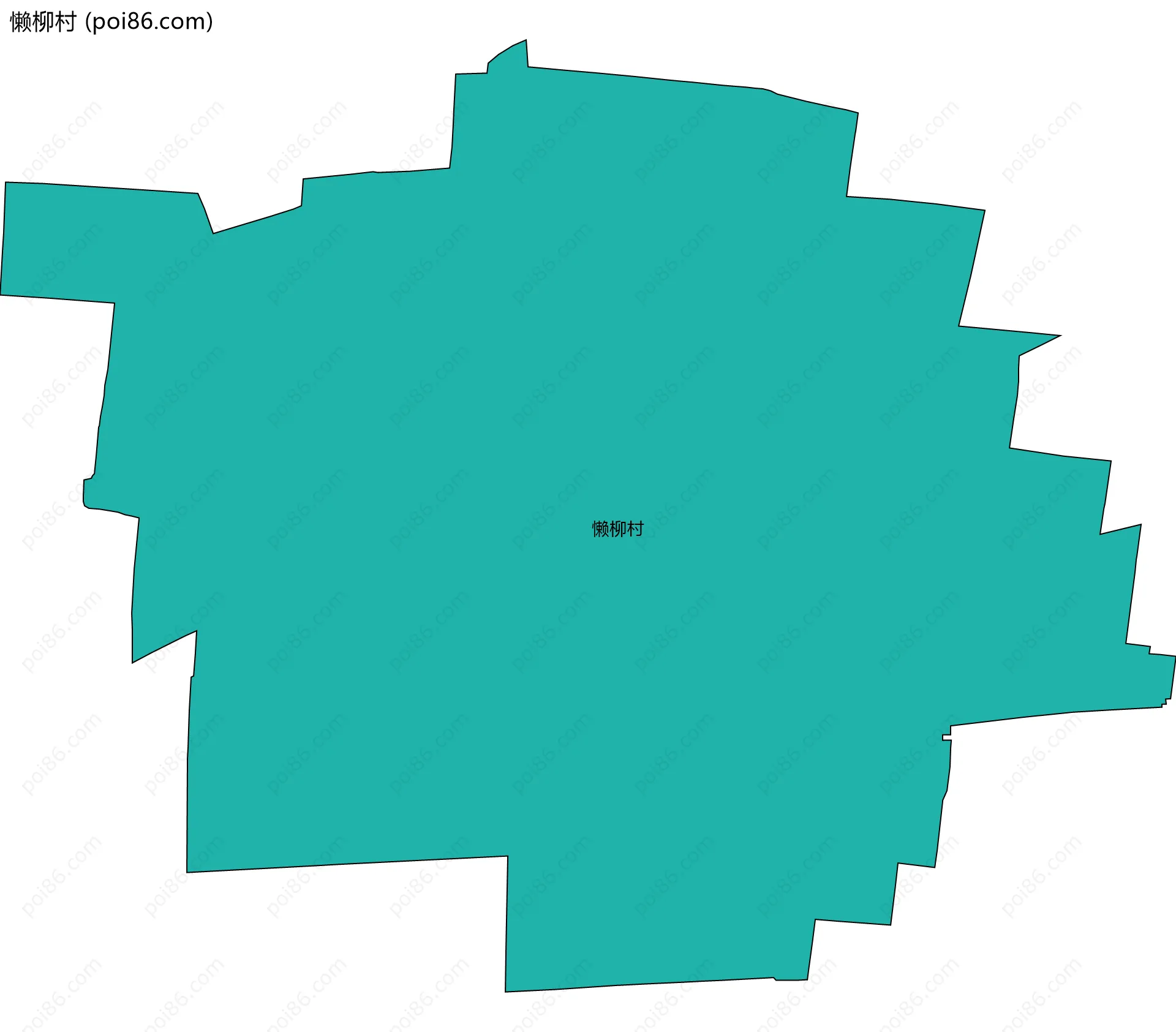 懒柳村边界地图