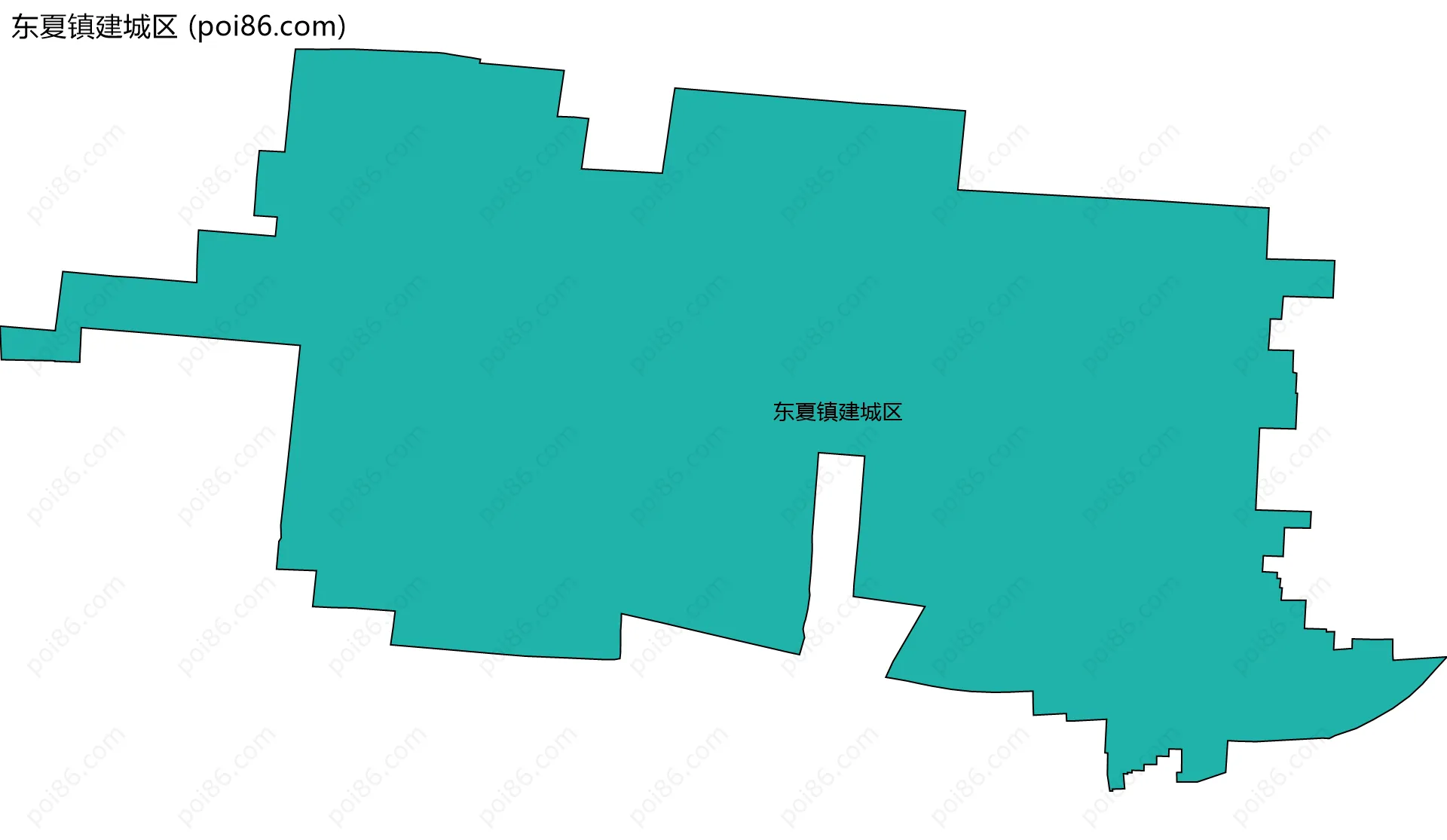 东夏镇建城区边界地图