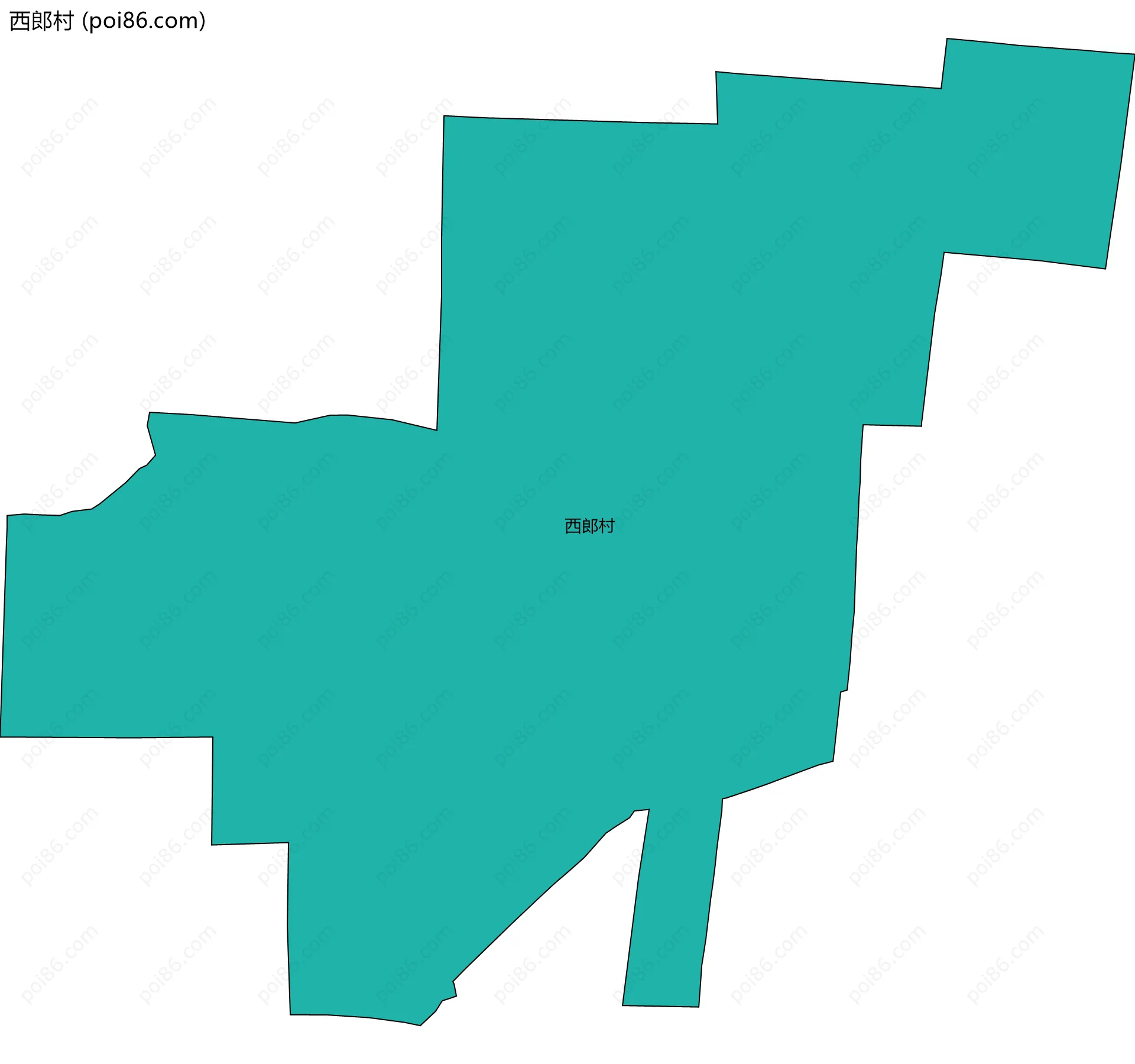 西郎村边界地图