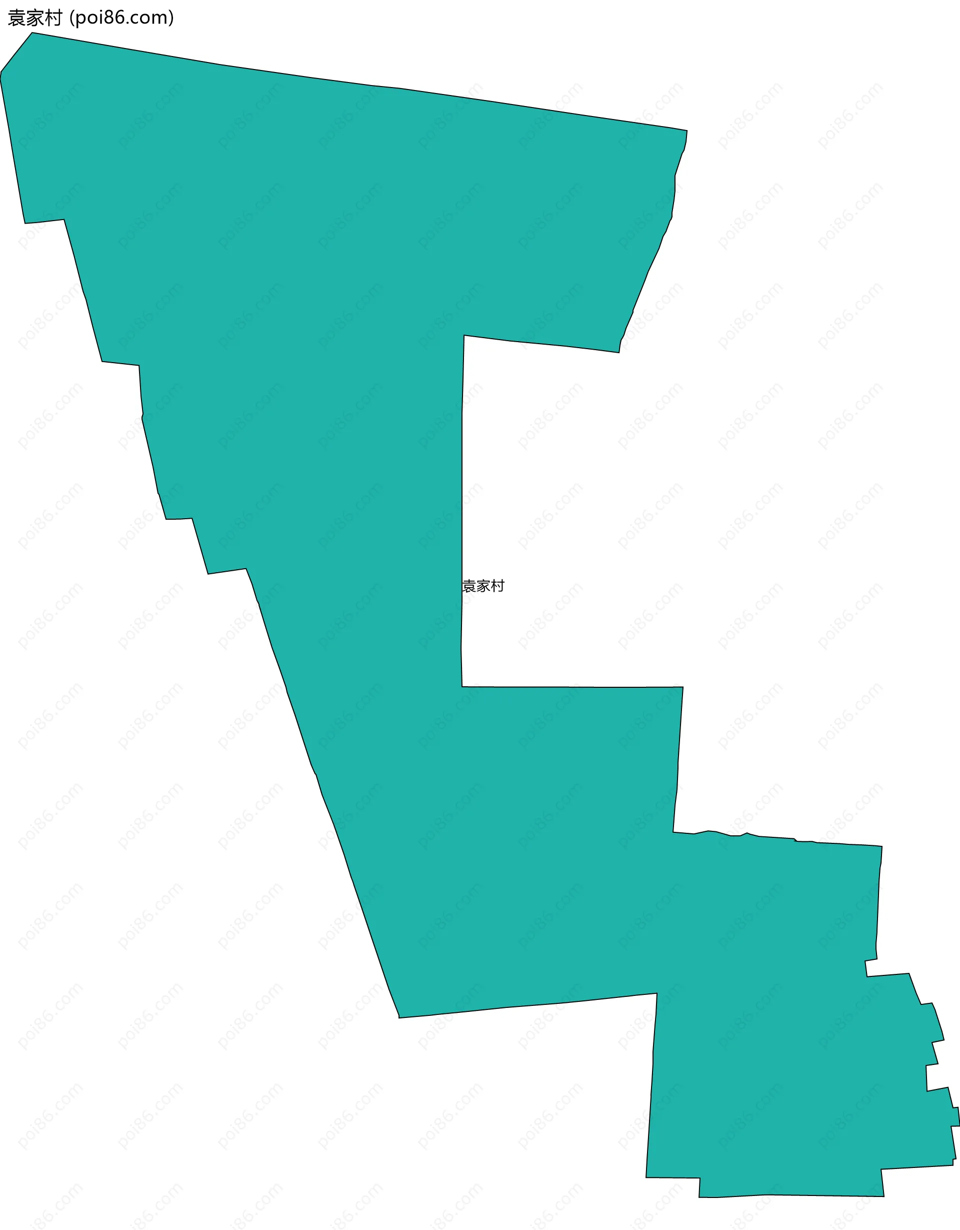 袁家村边界地图