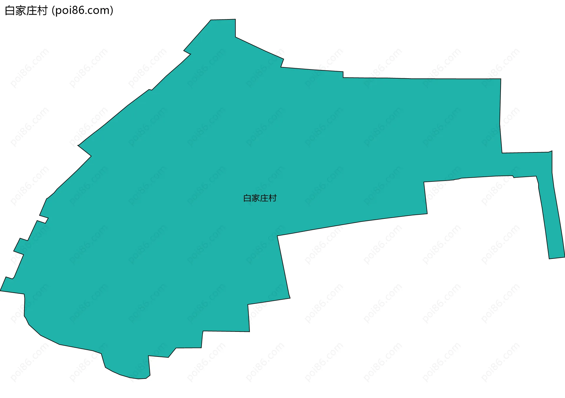 白家庄村边界地图