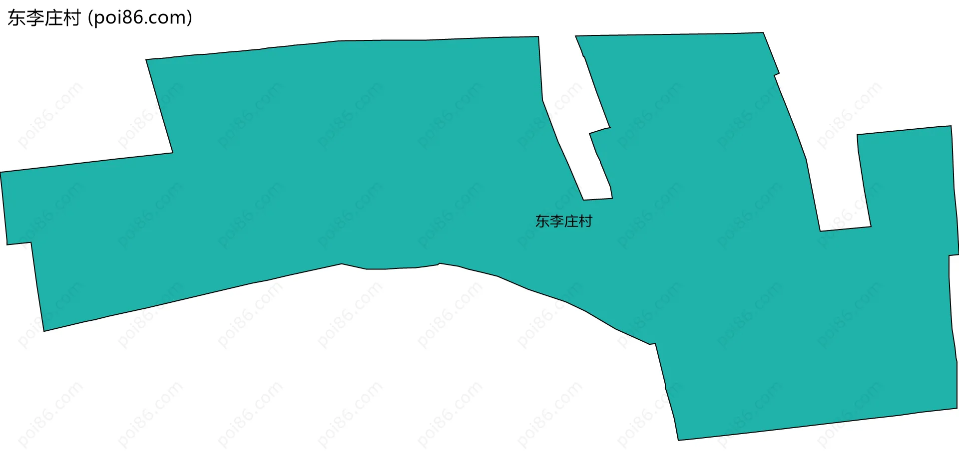 东李庄村边界地图