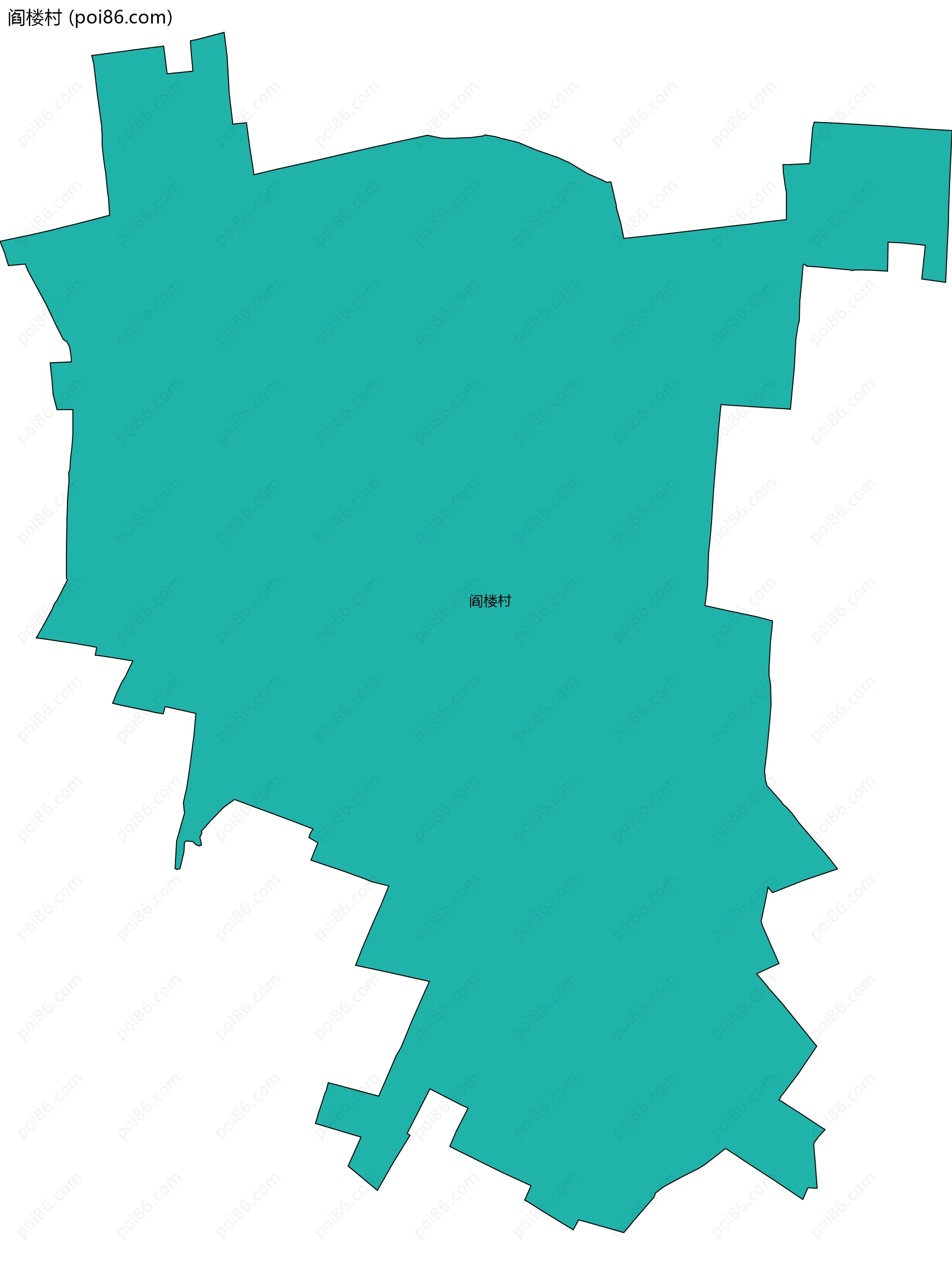 阎楼村边界地图