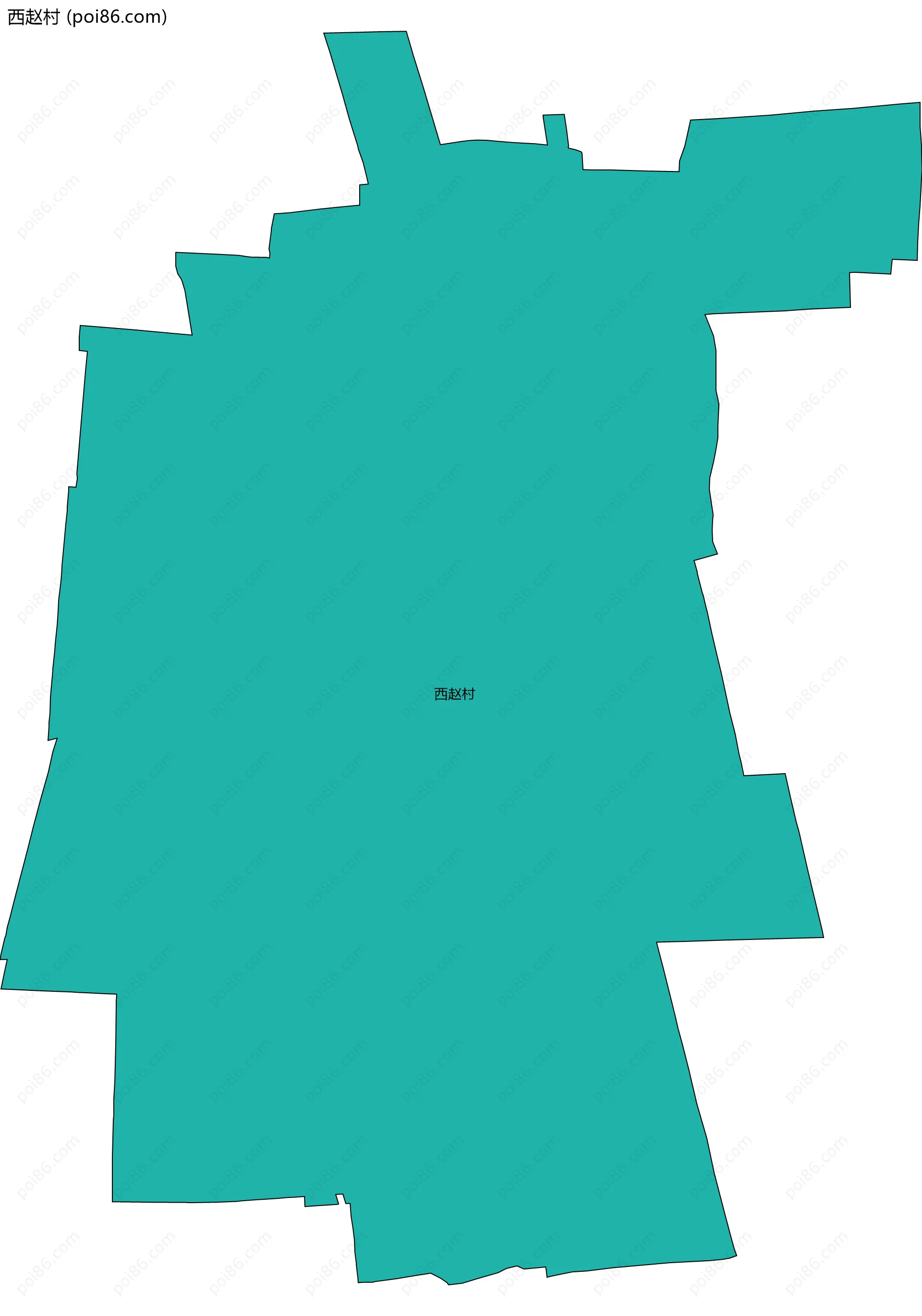 西赵村边界地图