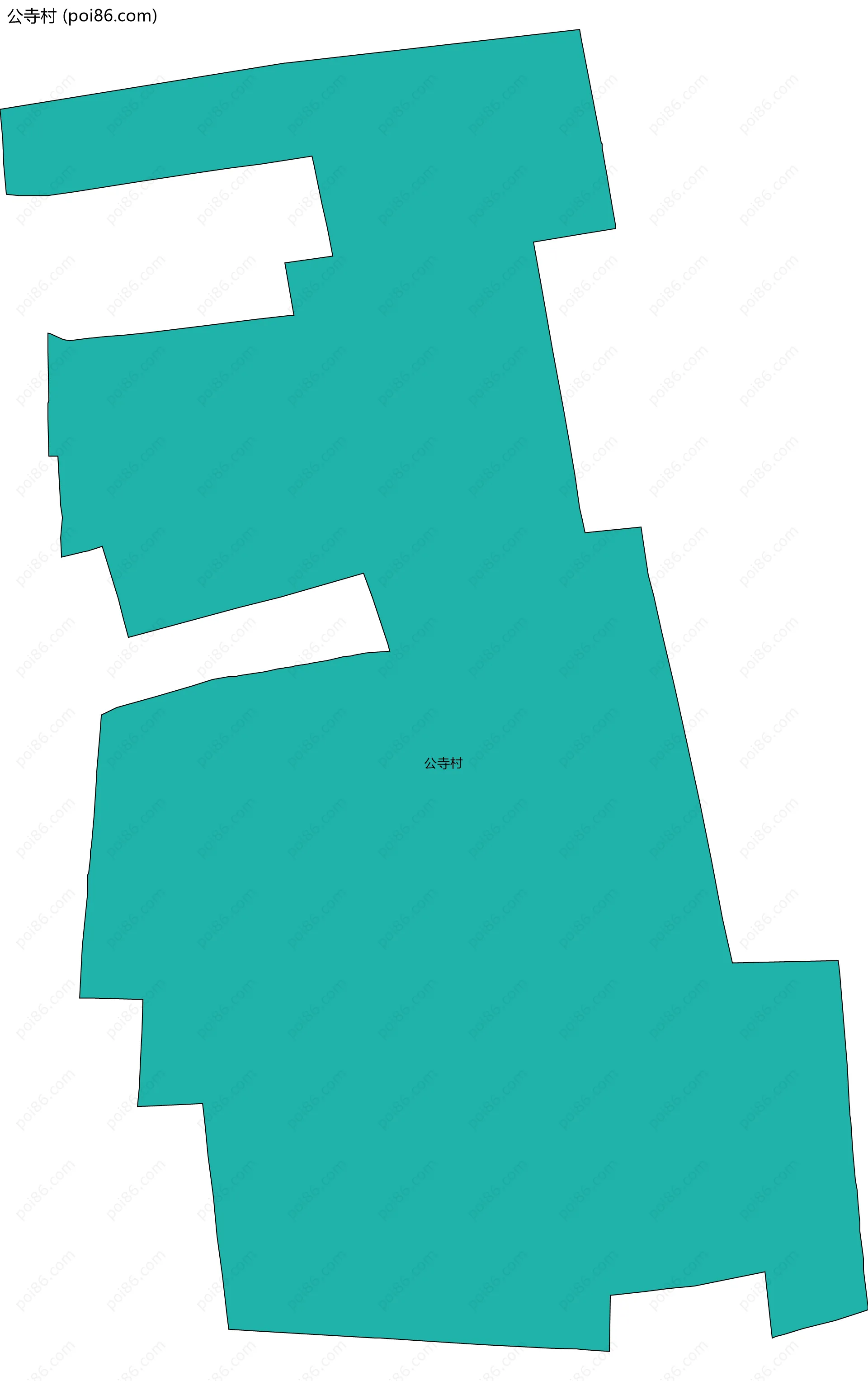 公寺村边界地图