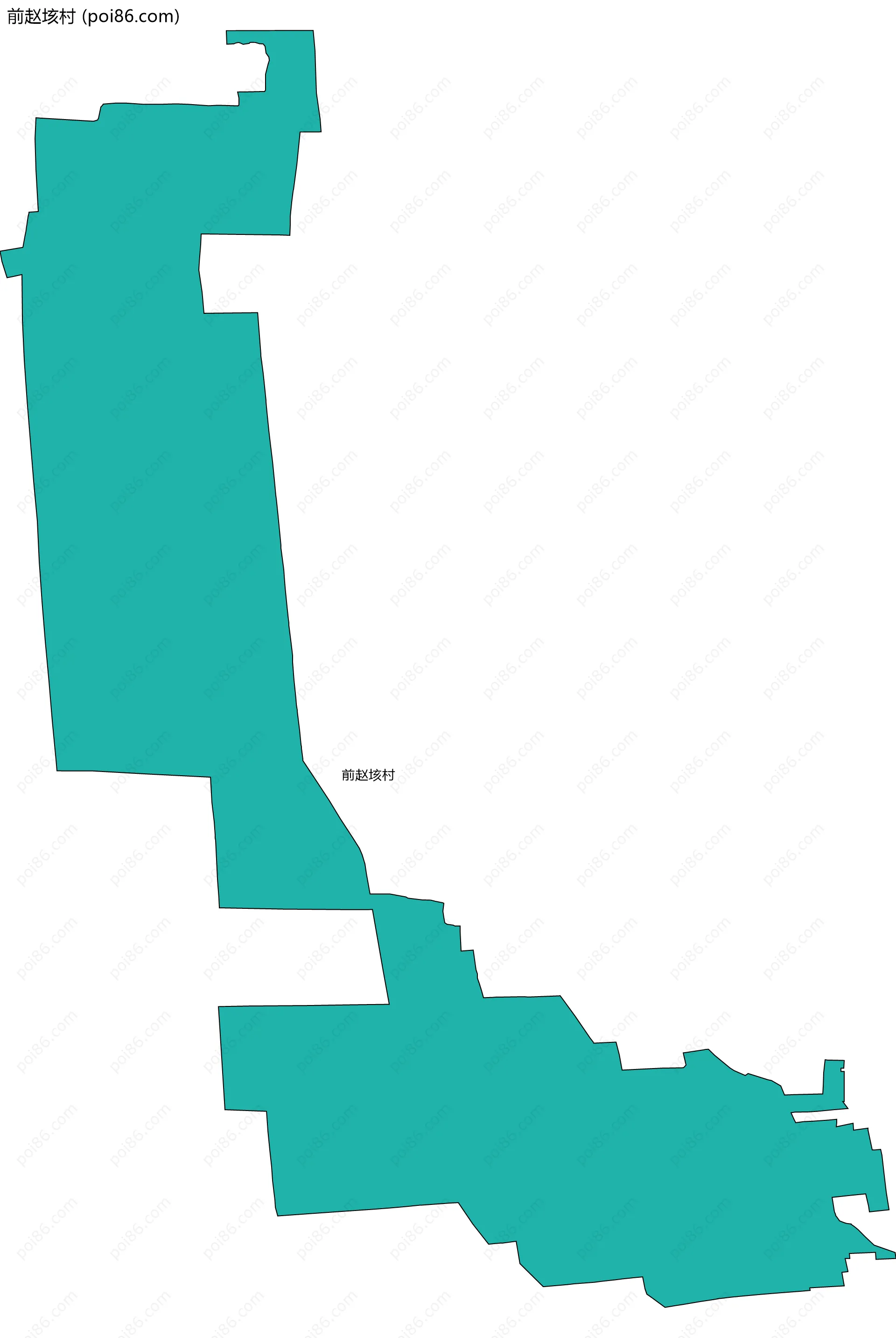 前赵垓村边界地图