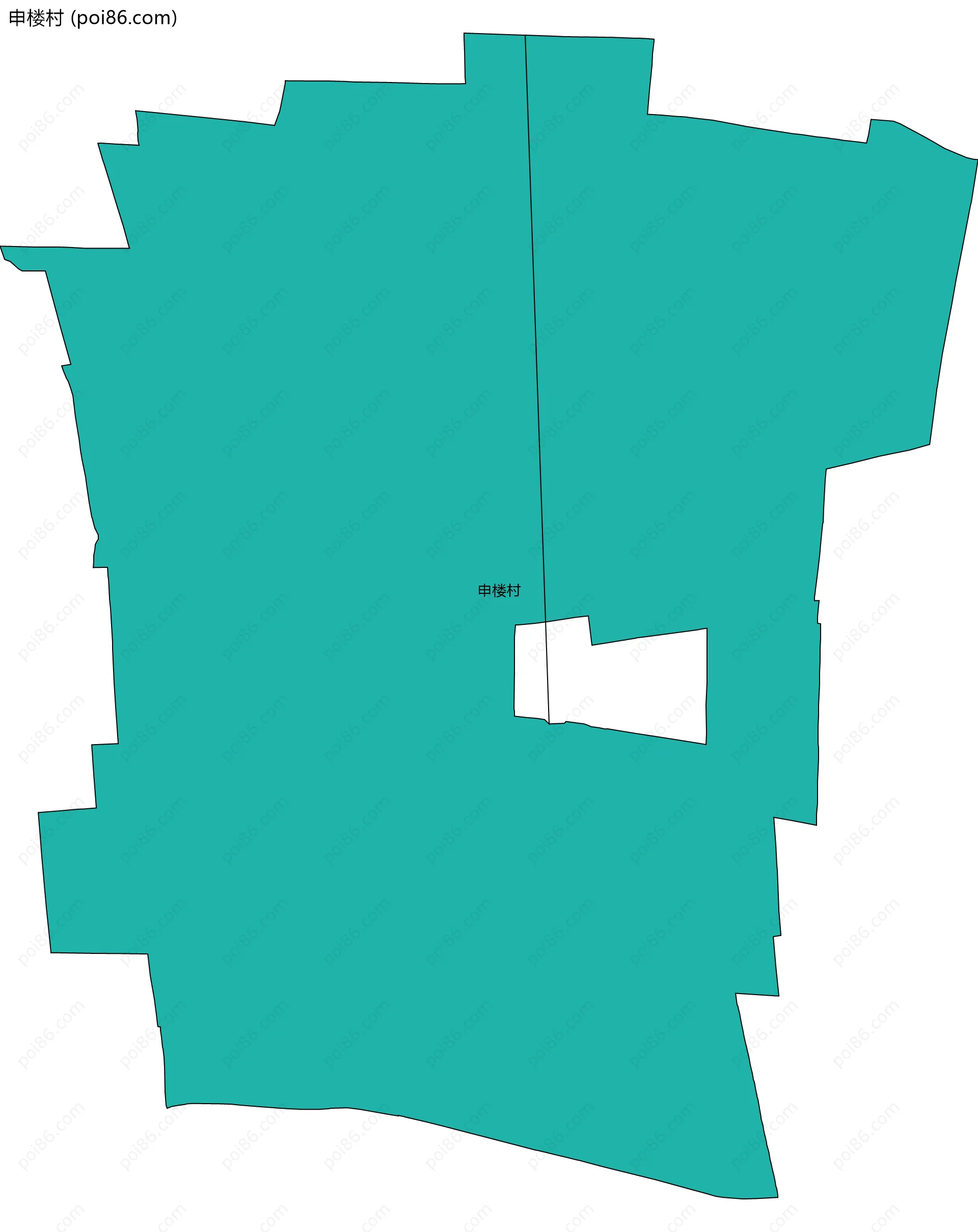 申楼村边界地图