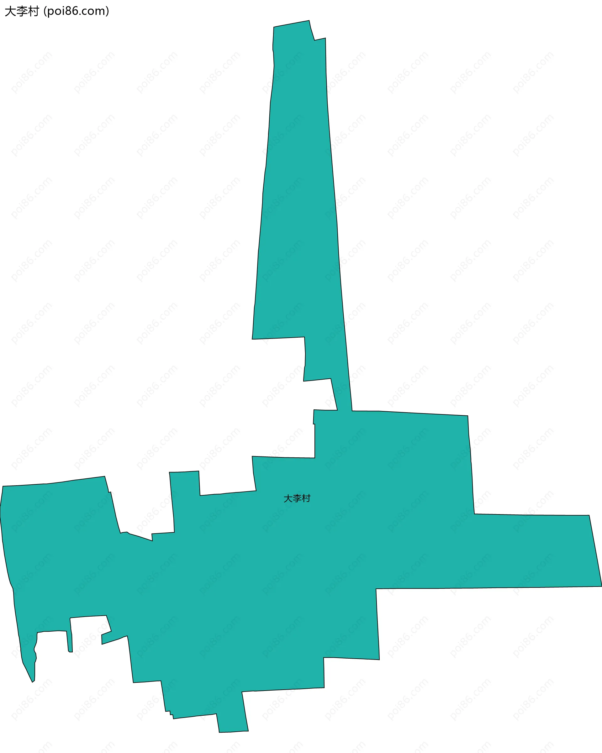 大李村边界地图