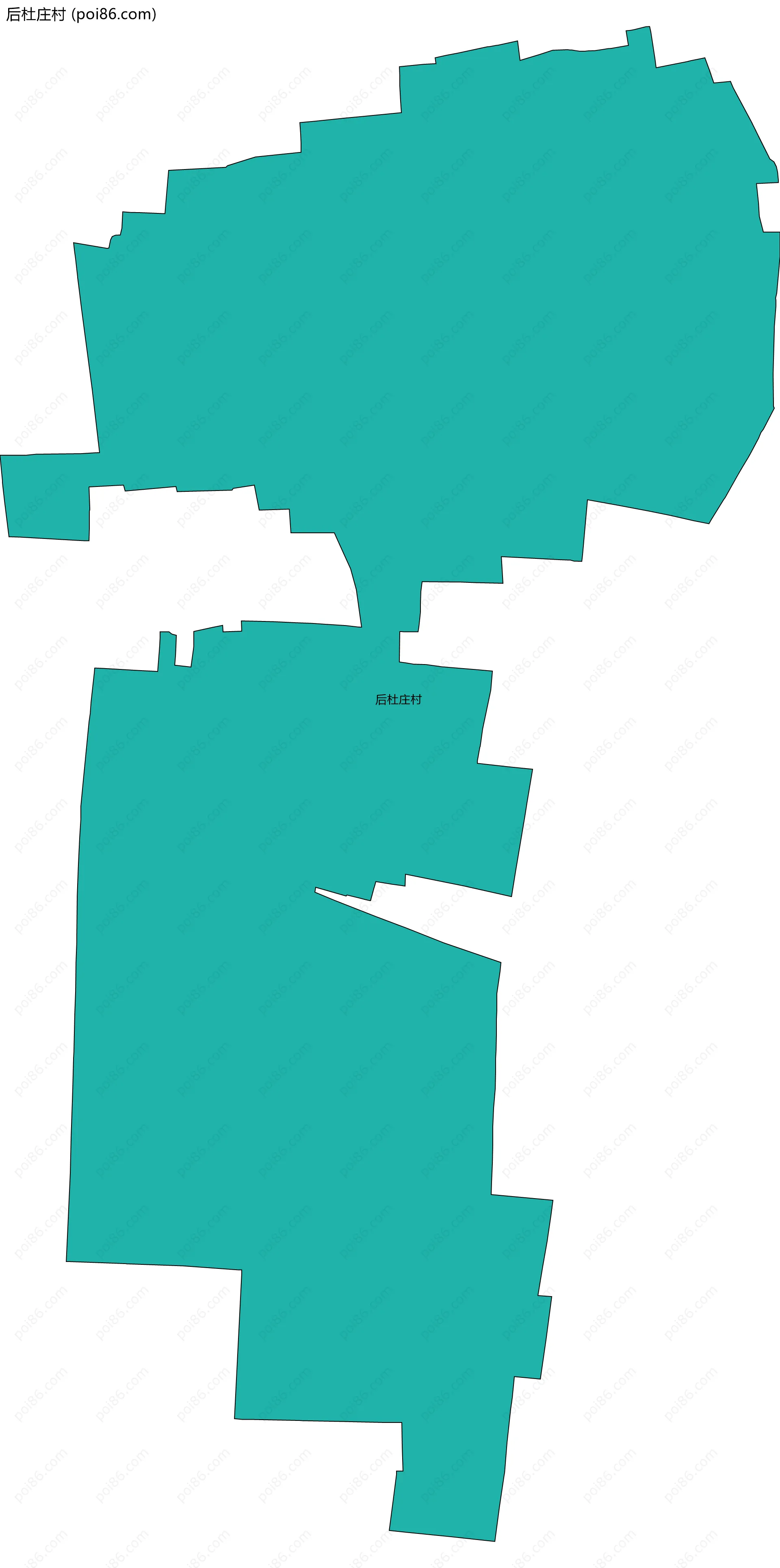 后杜庄村边界地图