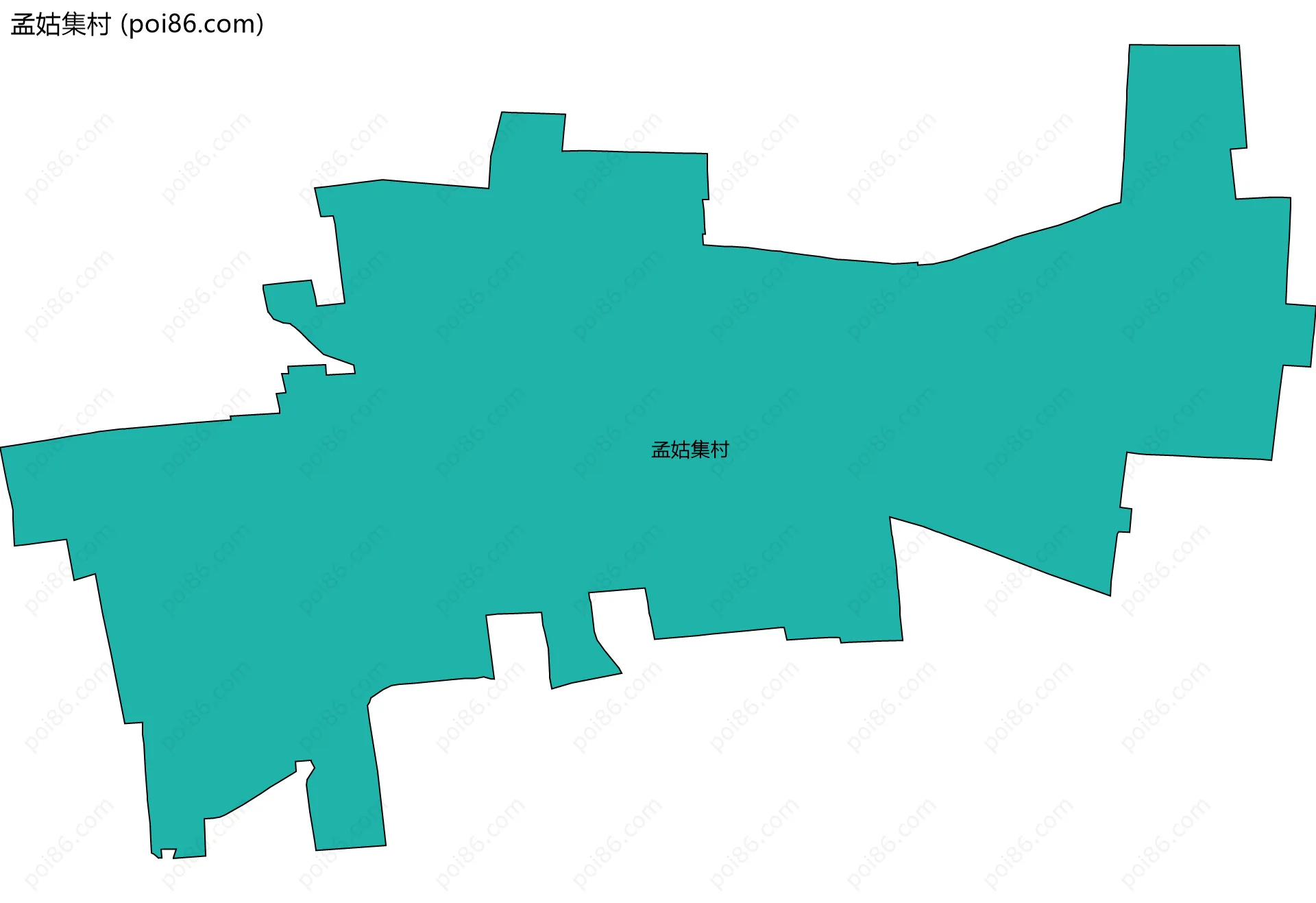 孟姑集村边界地图