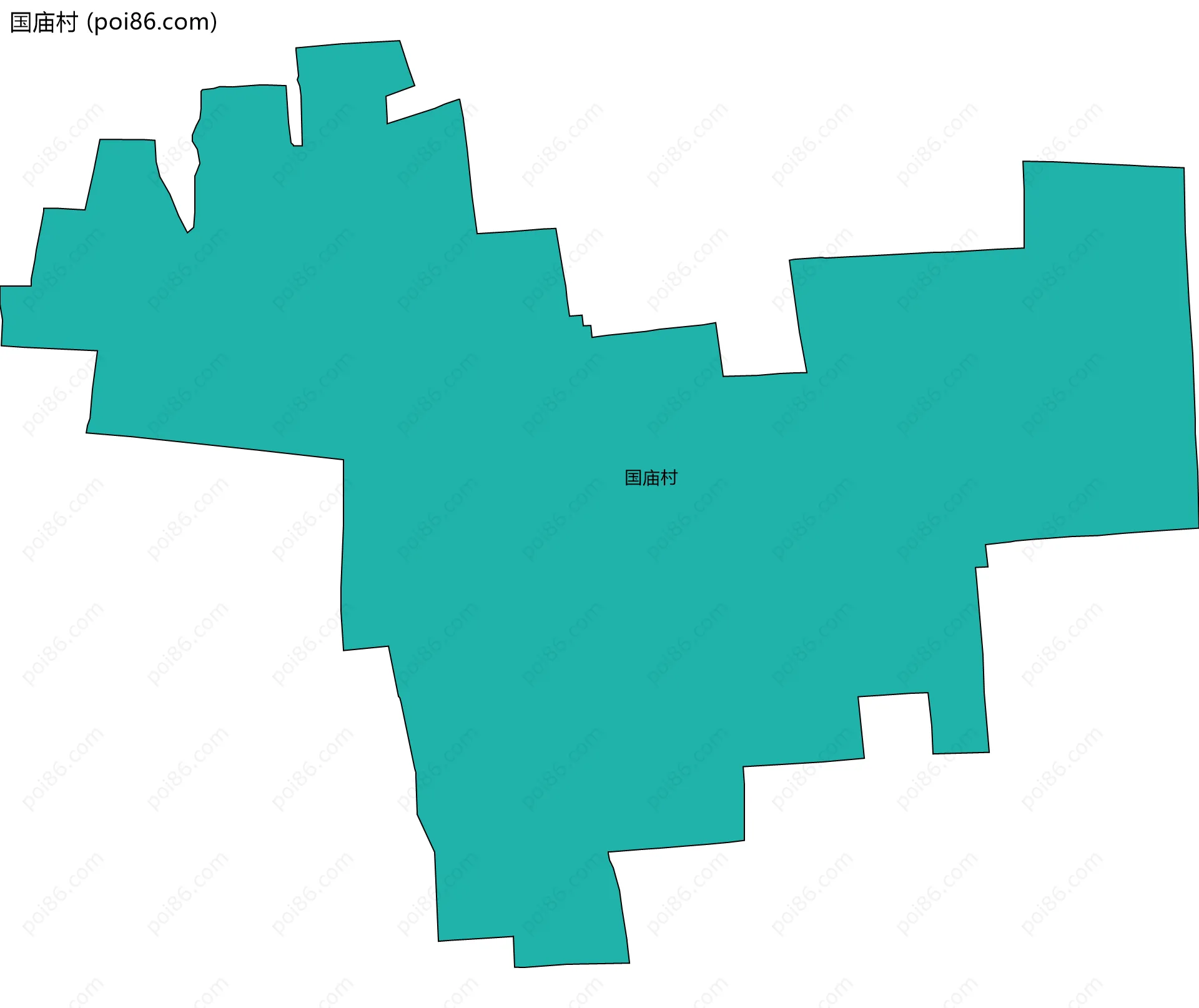 国庙村边界地图