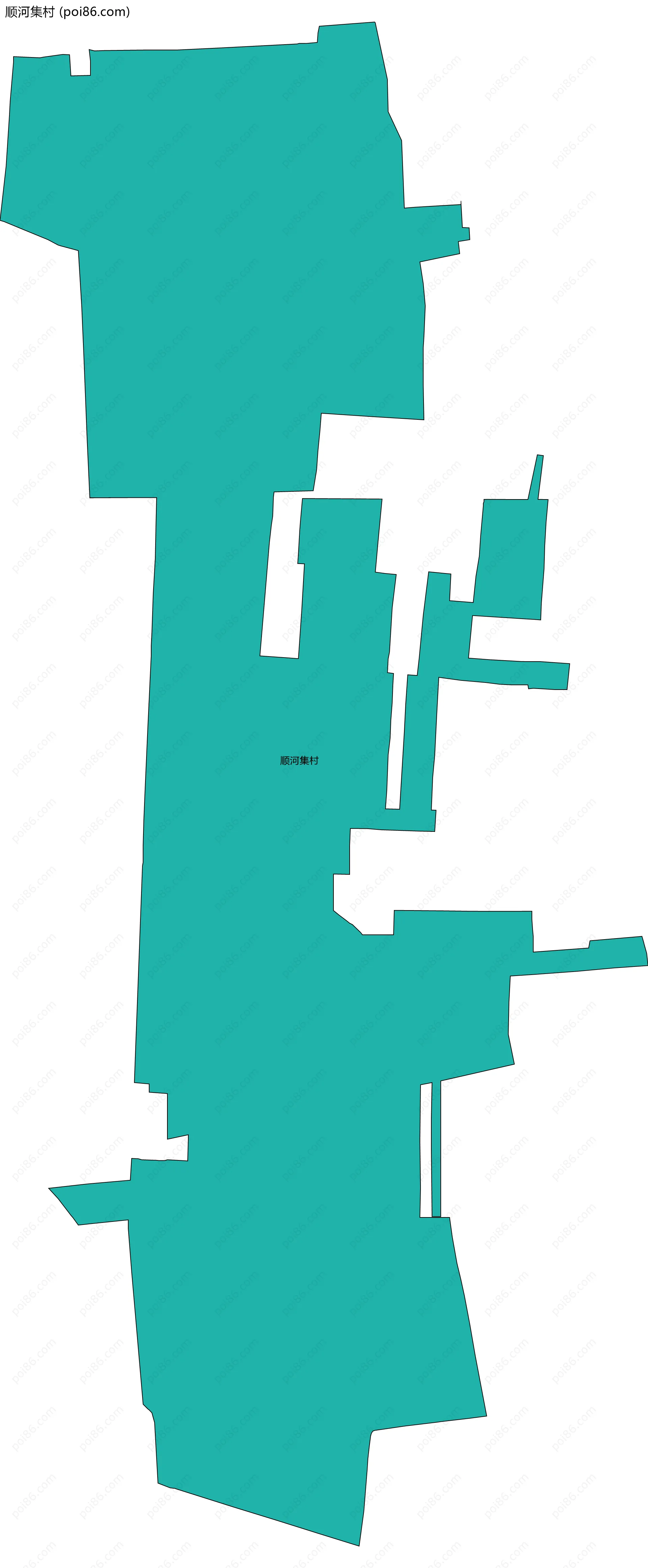 顺河集村边界地图