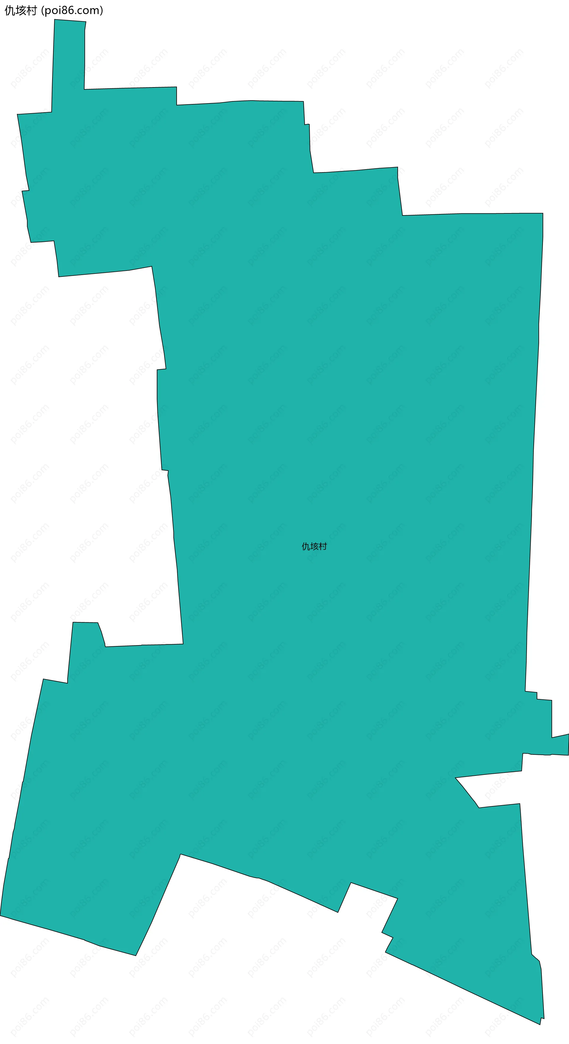 仇垓村边界地图