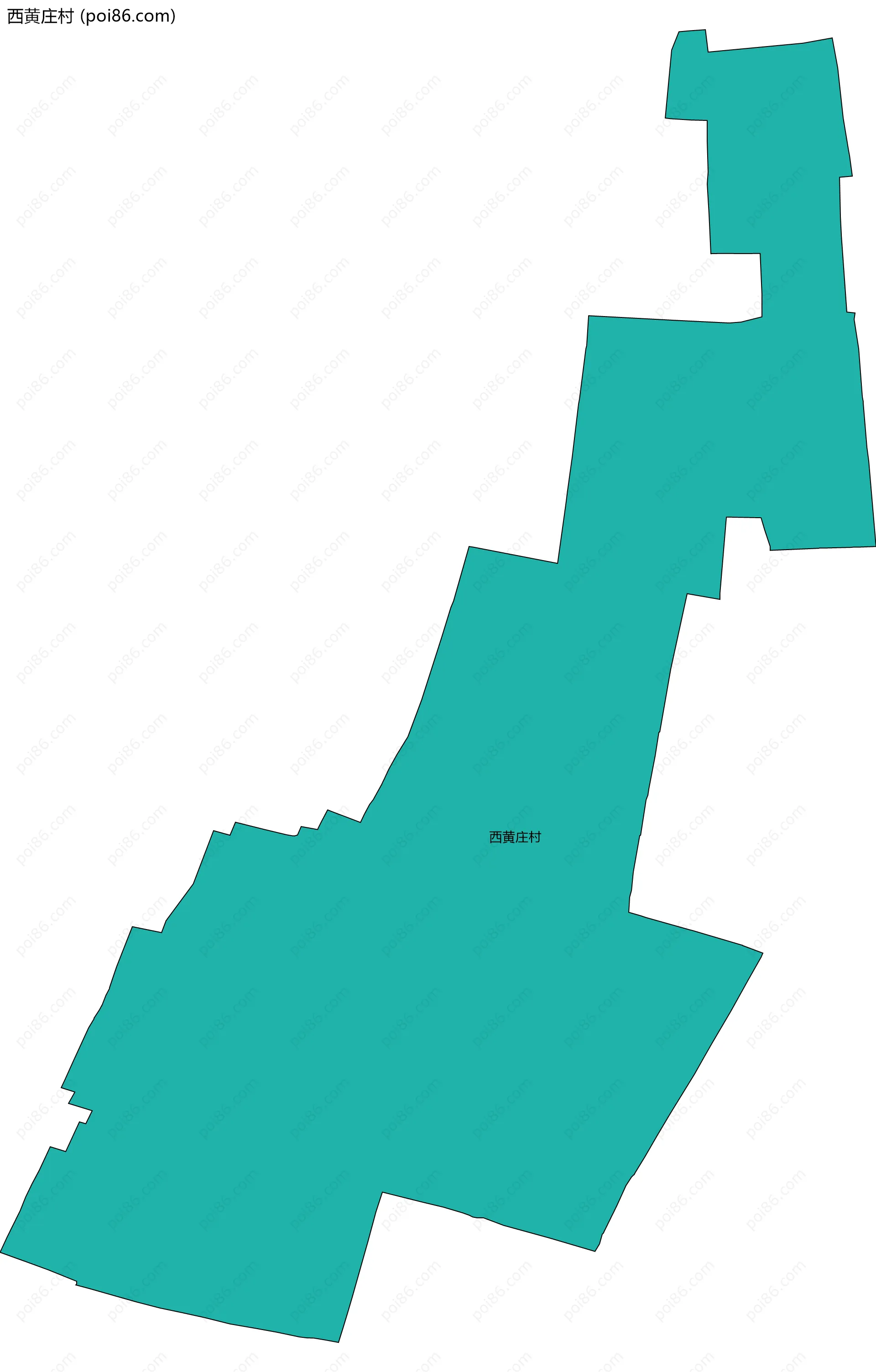 西黄庄村边界地图