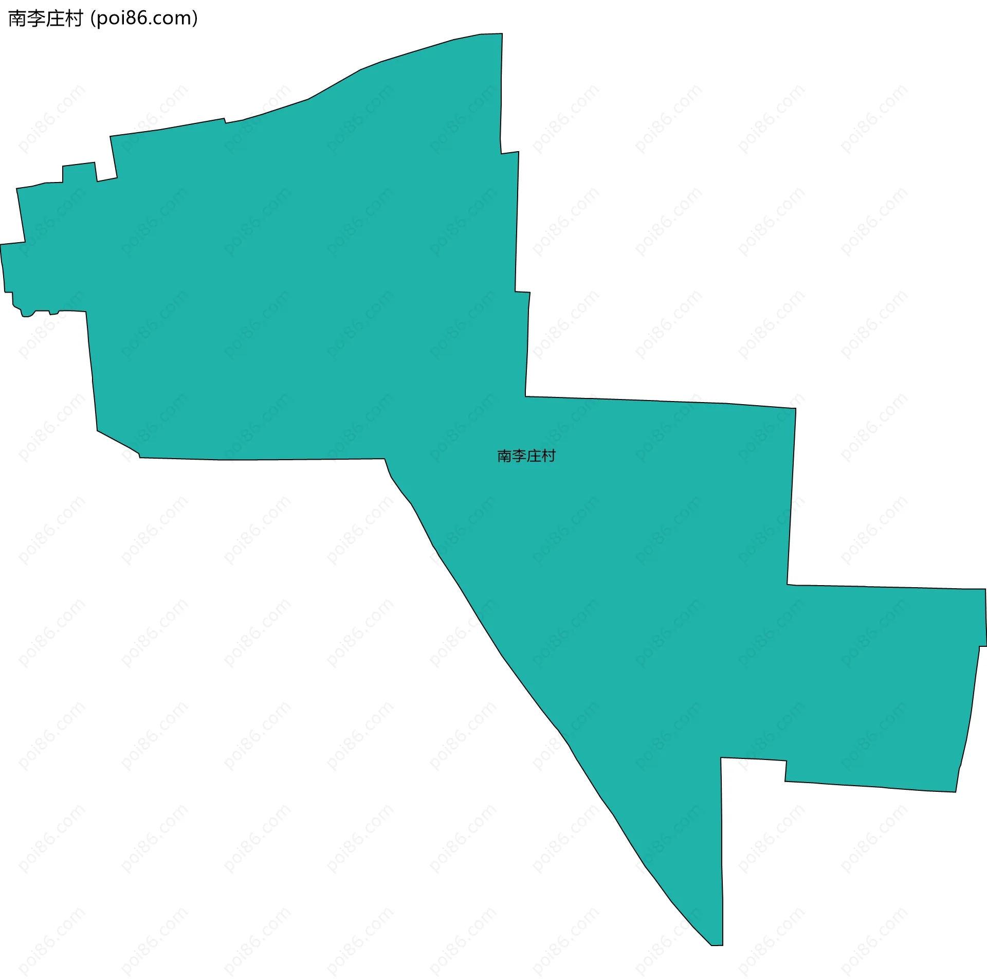 南李庄村边界地图