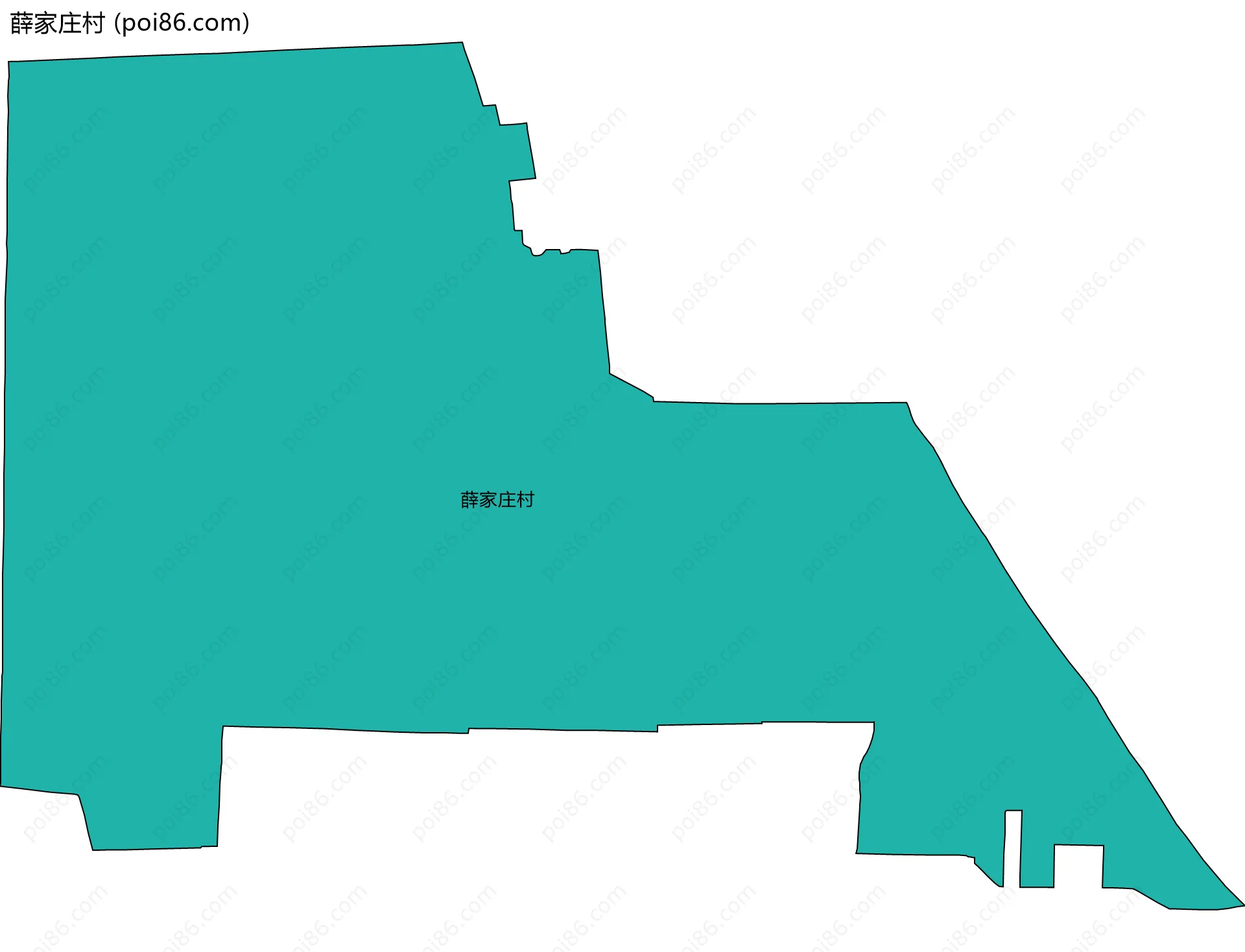 薛家庄村边界地图