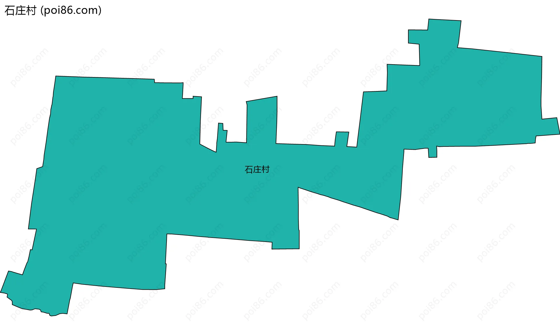 石庄村边界地图