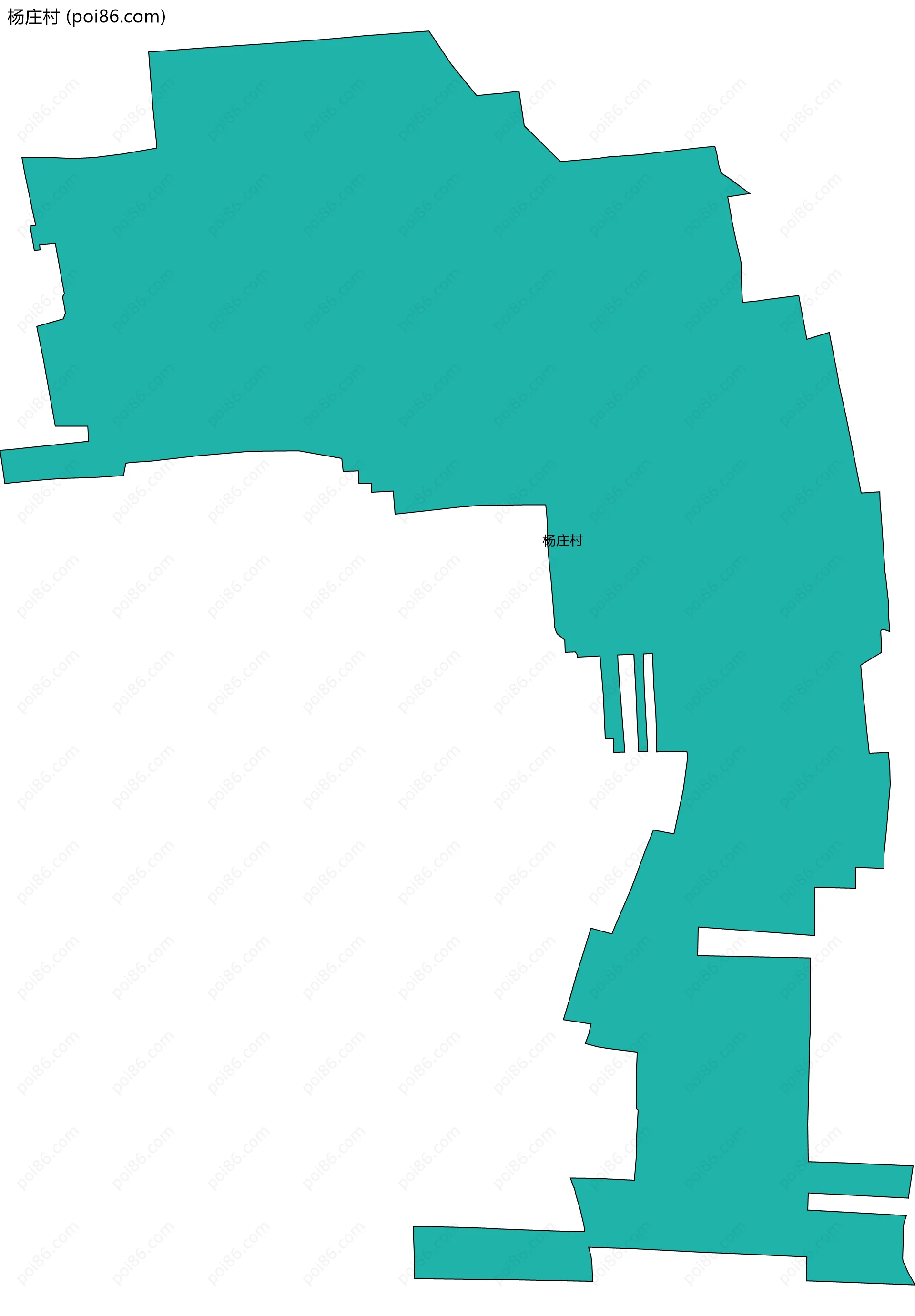 杨庄村边界地图