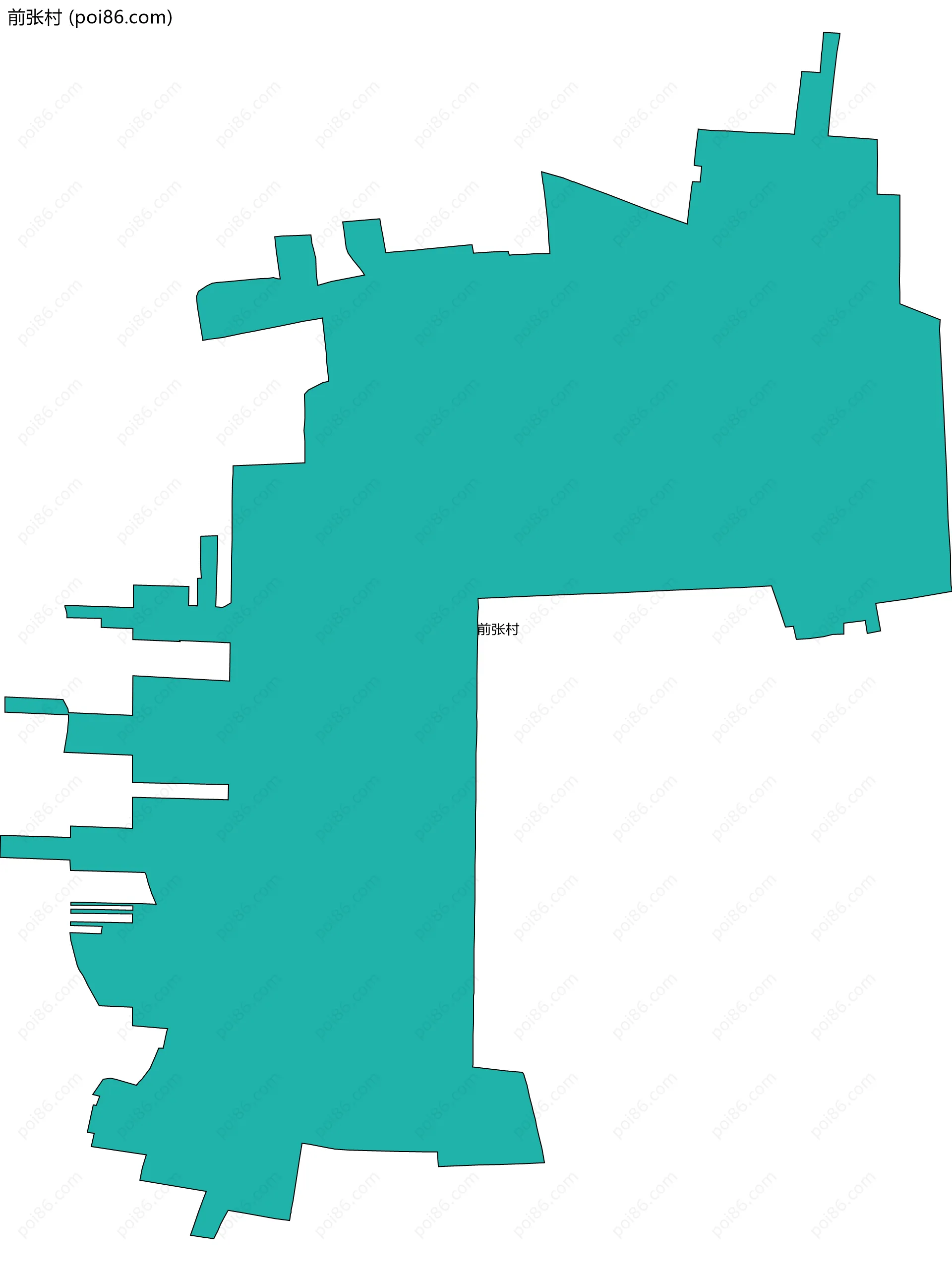 前张村边界地图