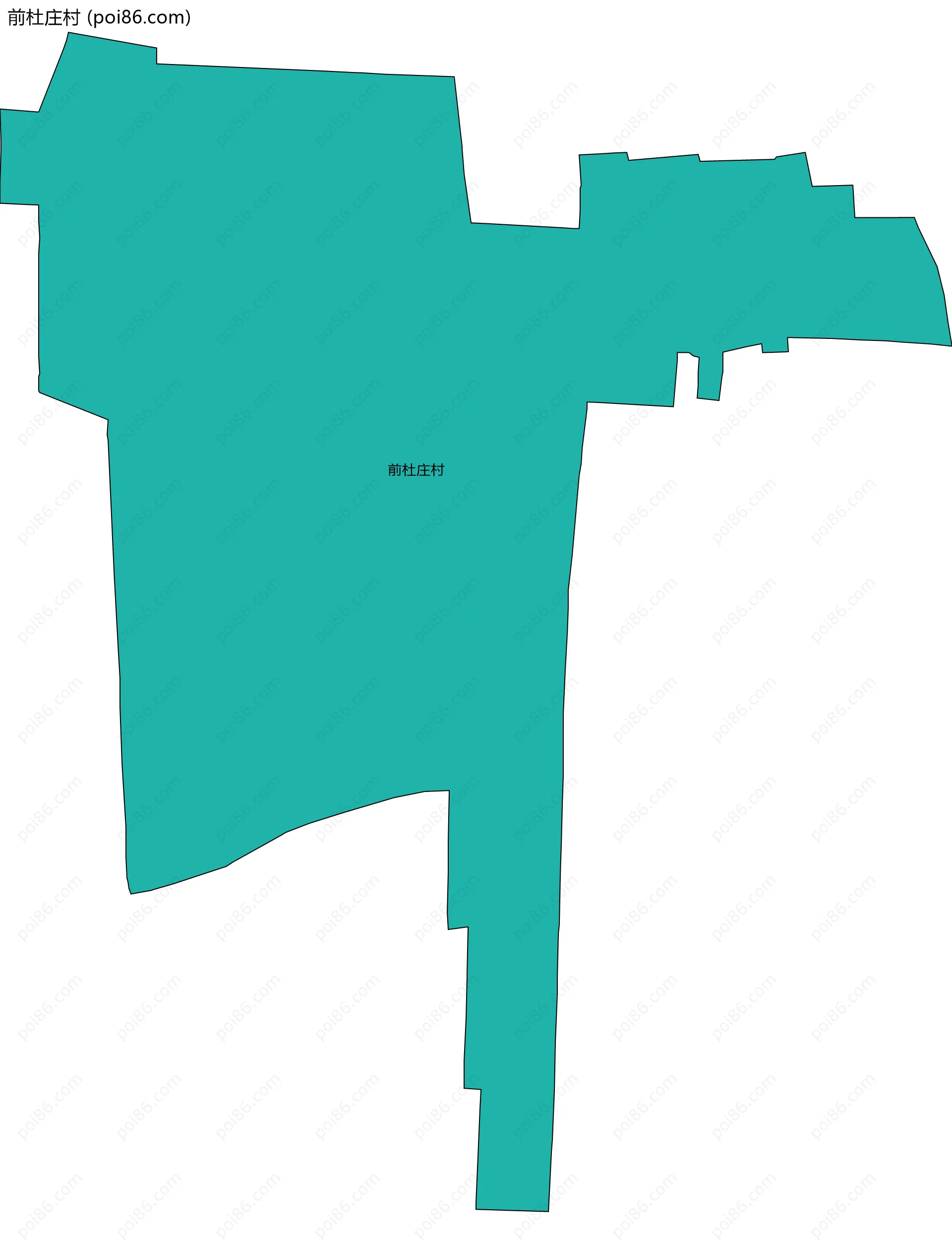 前杜庄村边界地图