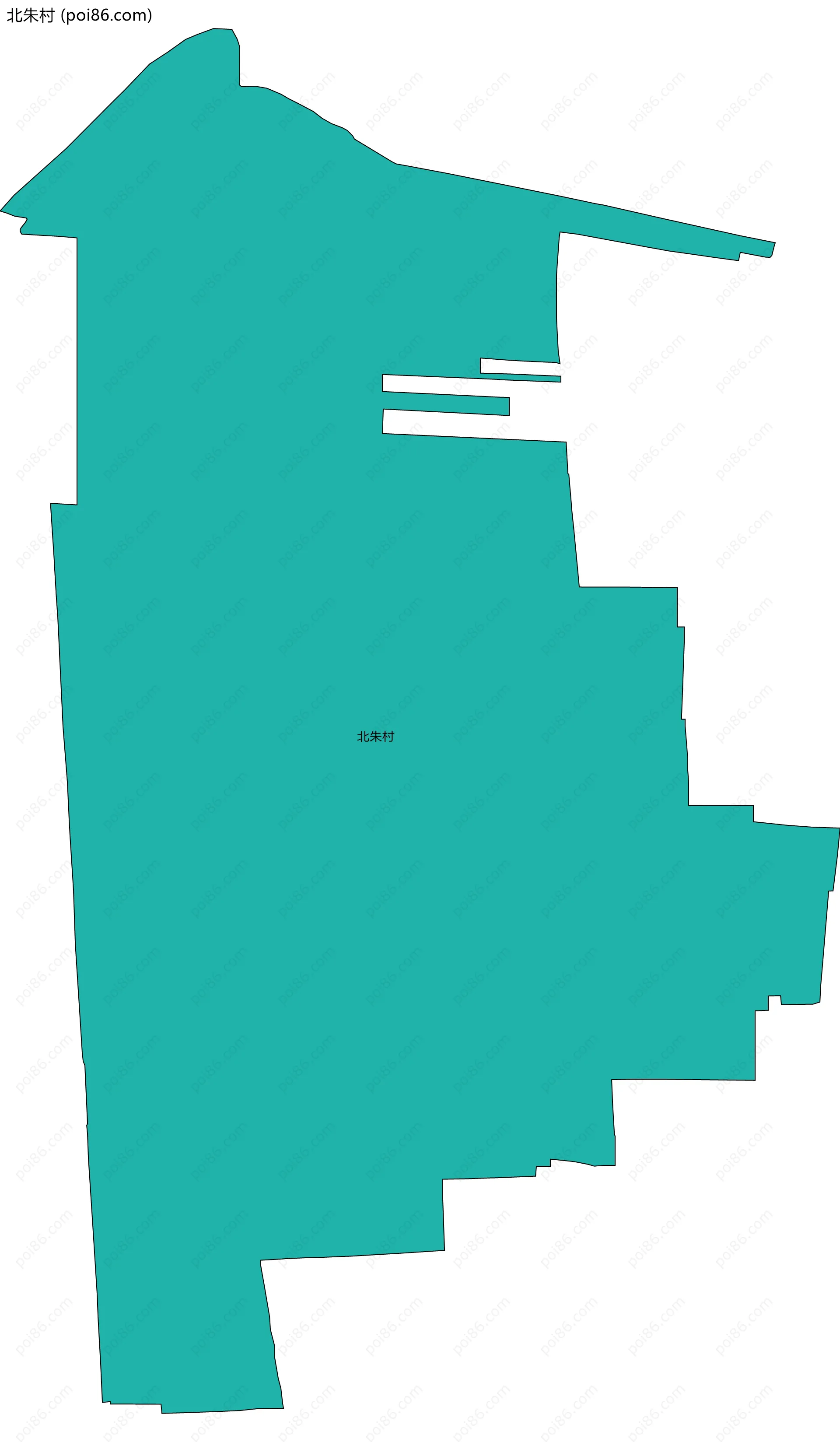 北朱村边界地图