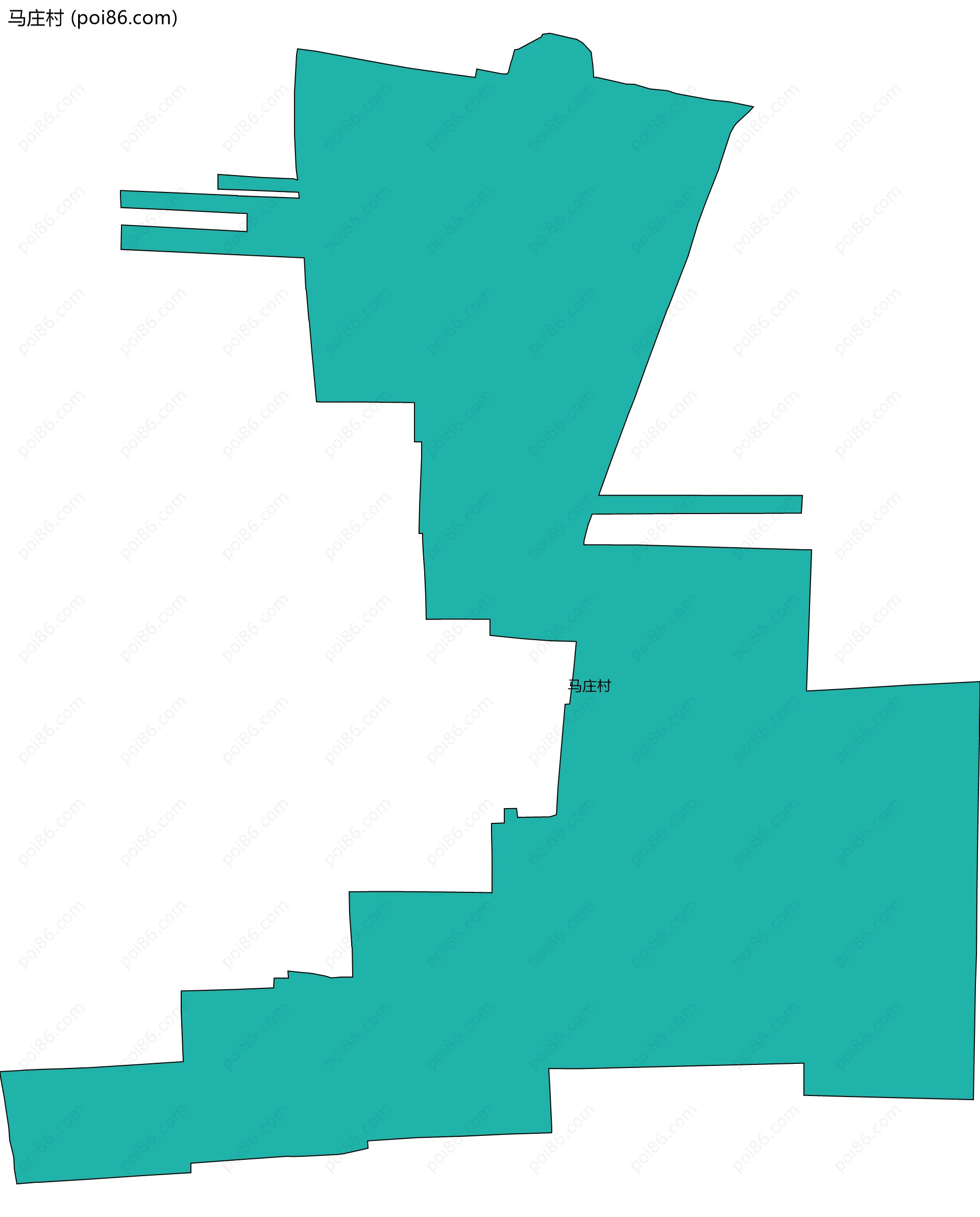 马庄村边界地图