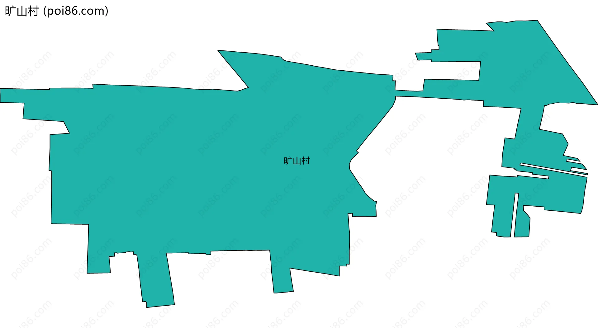 旷山村边界地图