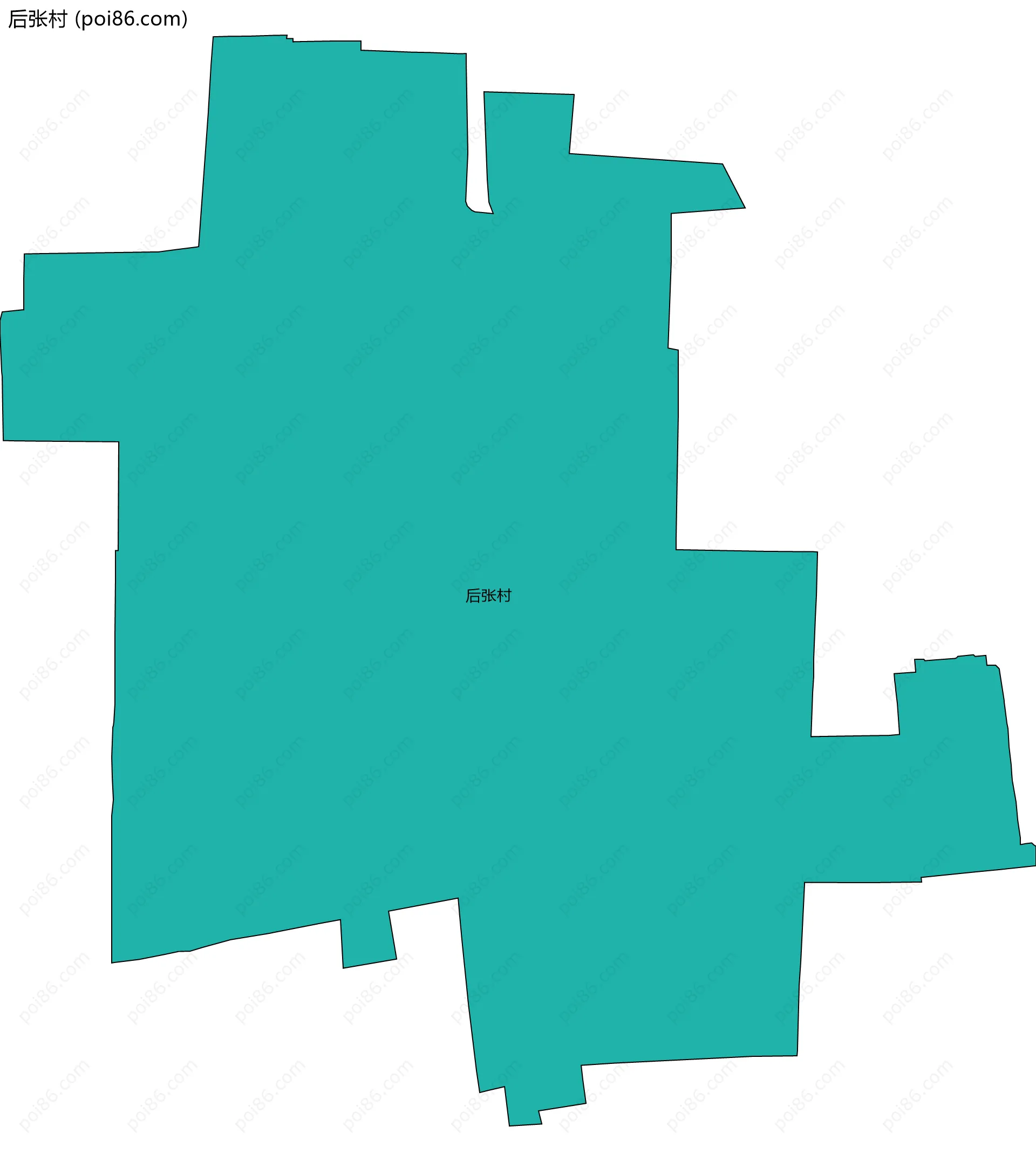 后张村边界地图