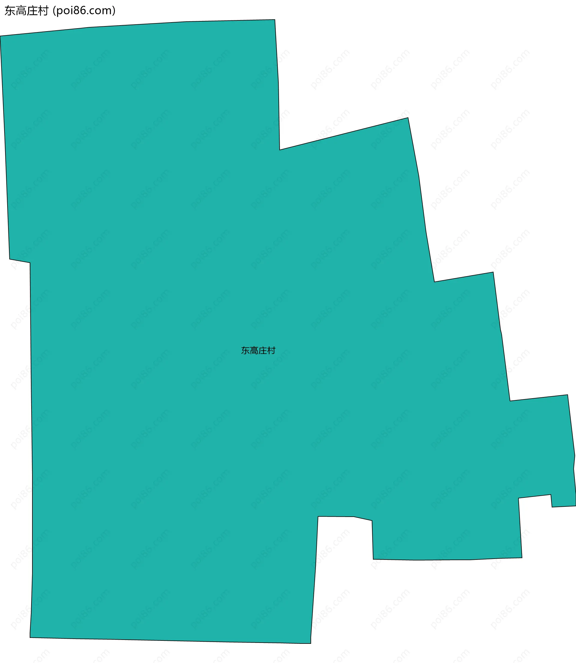 东高庄村边界地图