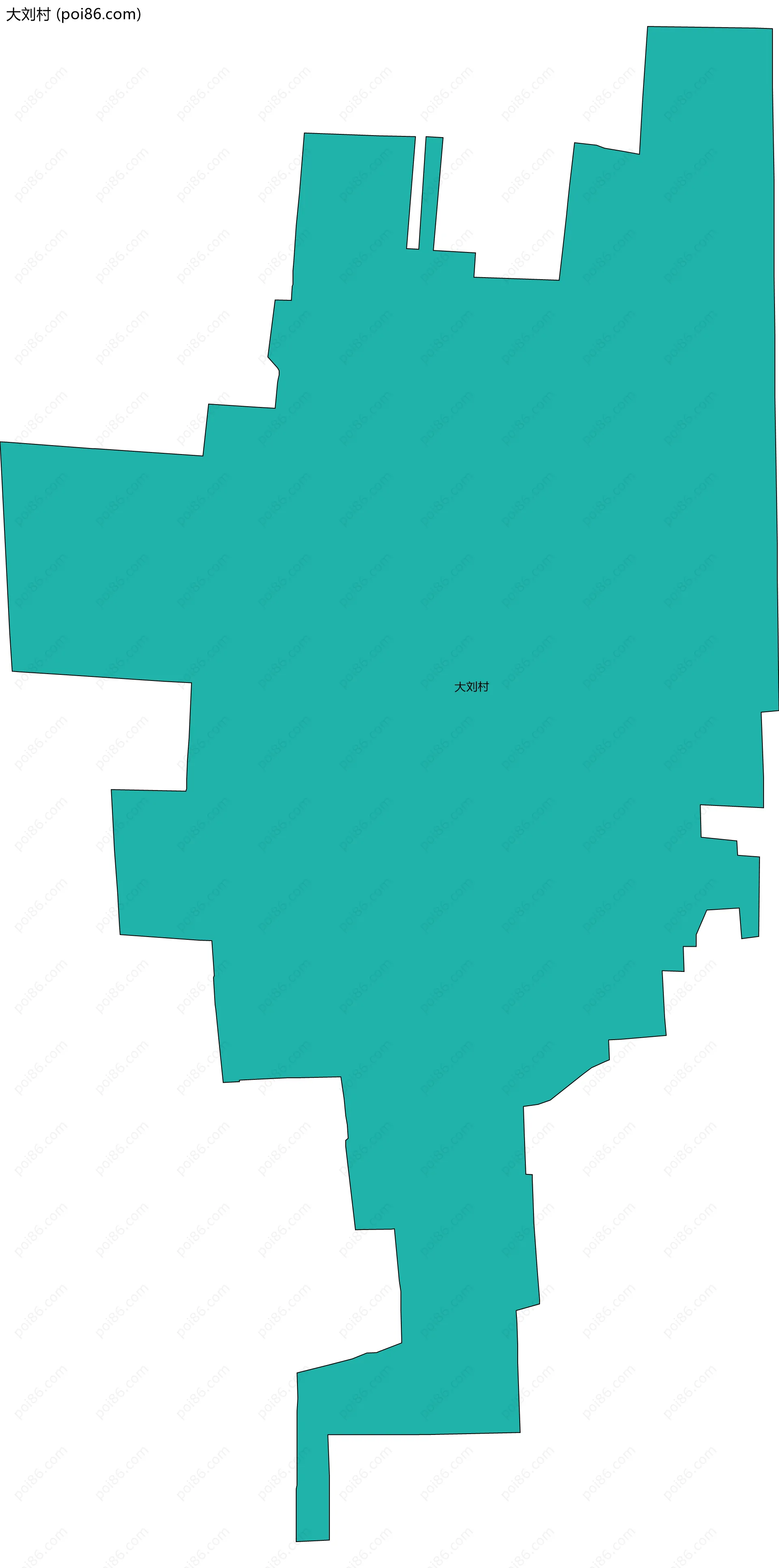 大刘村边界地图