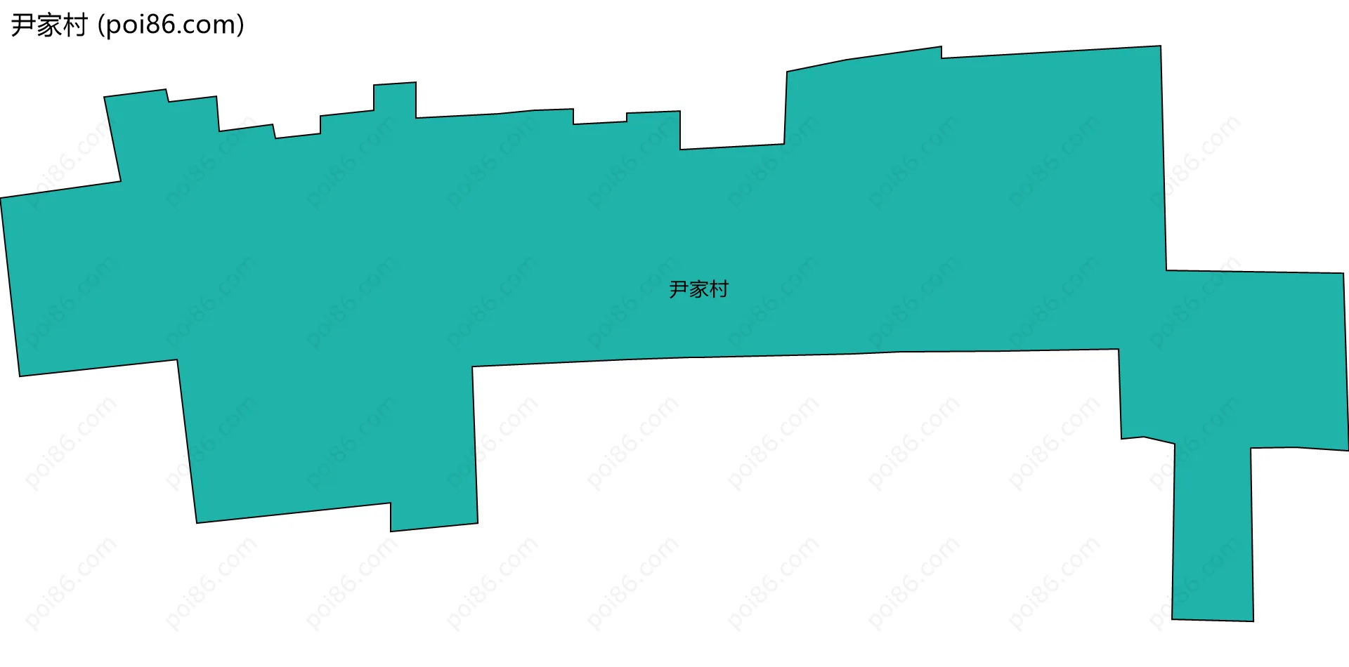 尹家村边界地图