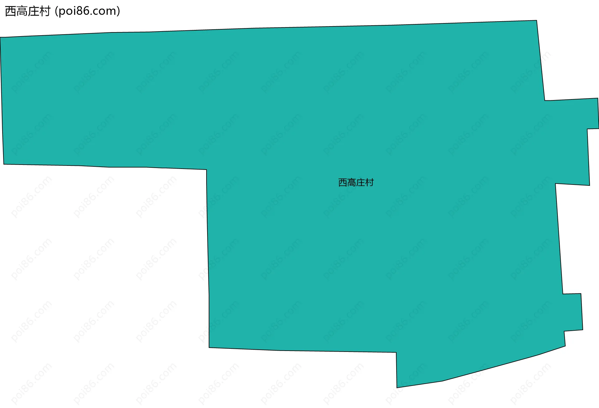 西高庄村边界地图