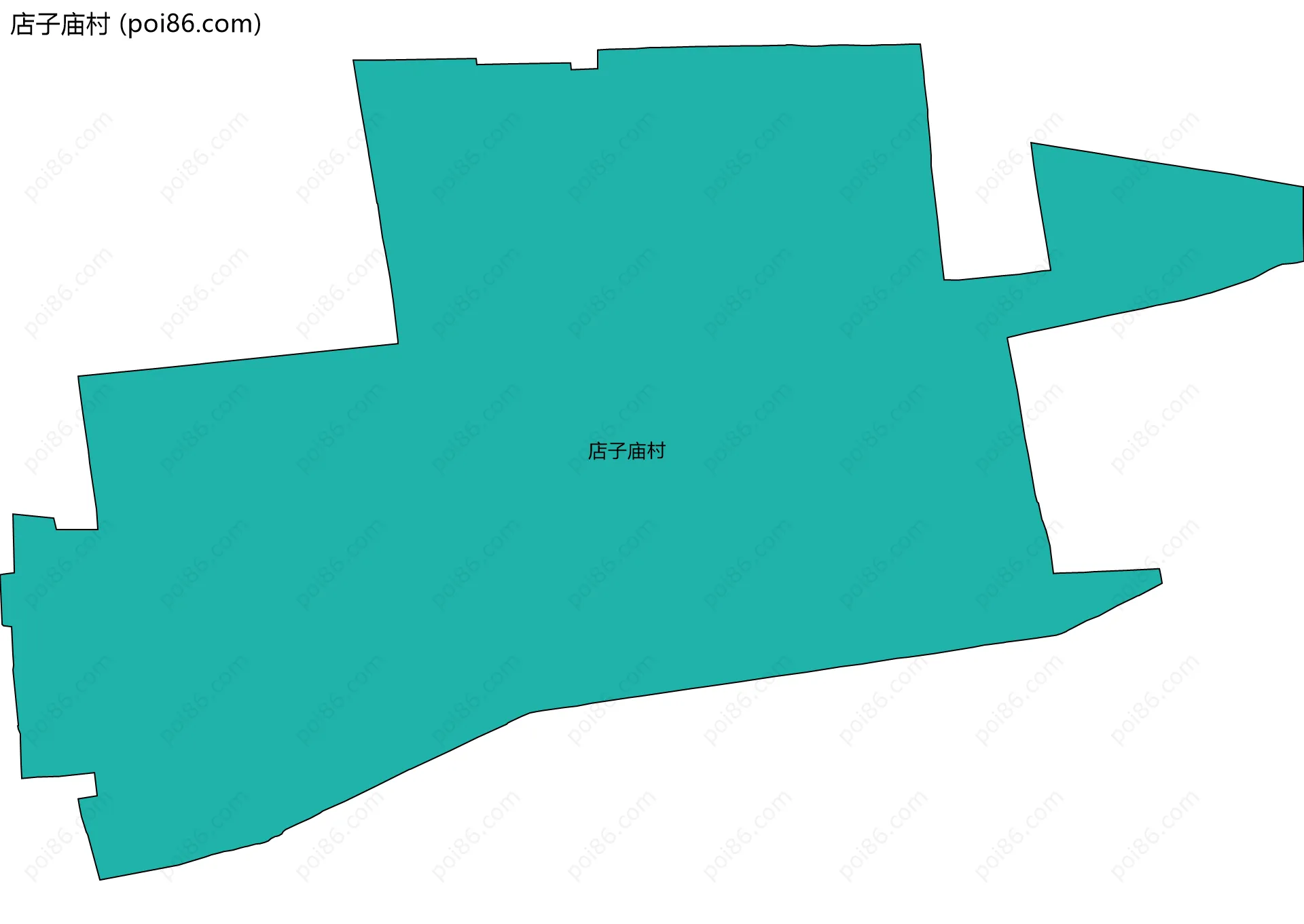 店子庙村边界地图