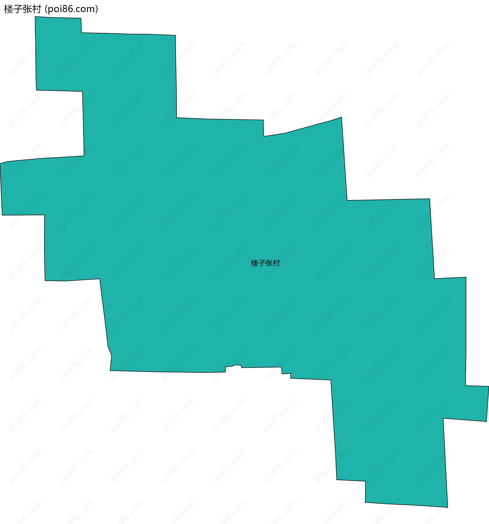 楼子张村边界地图