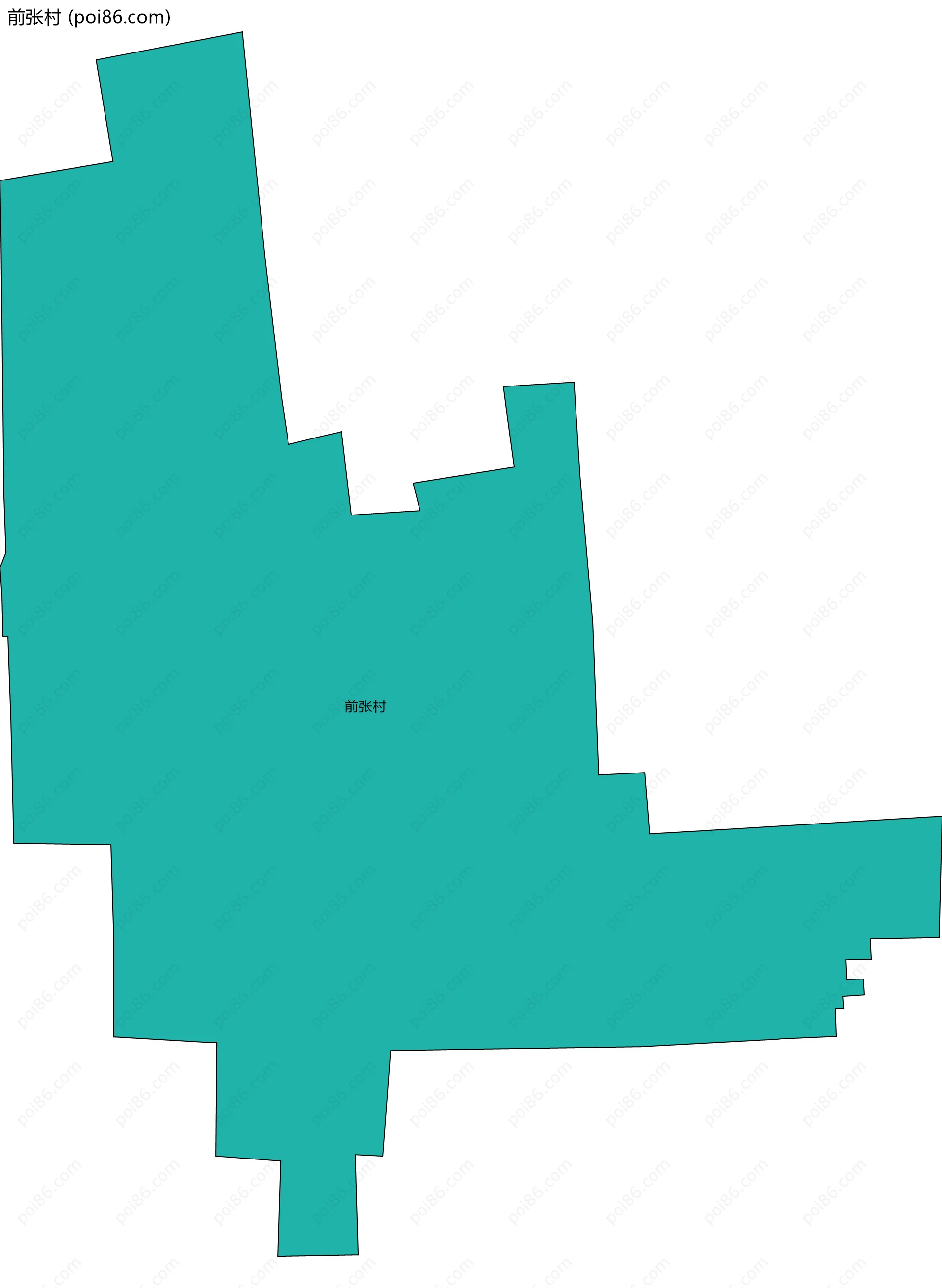 前张村边界地图