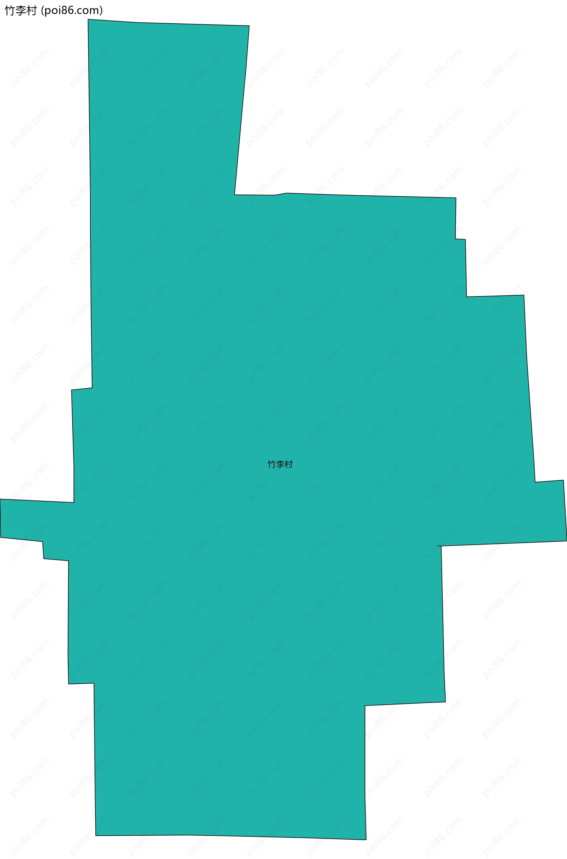 竹李村边界地图