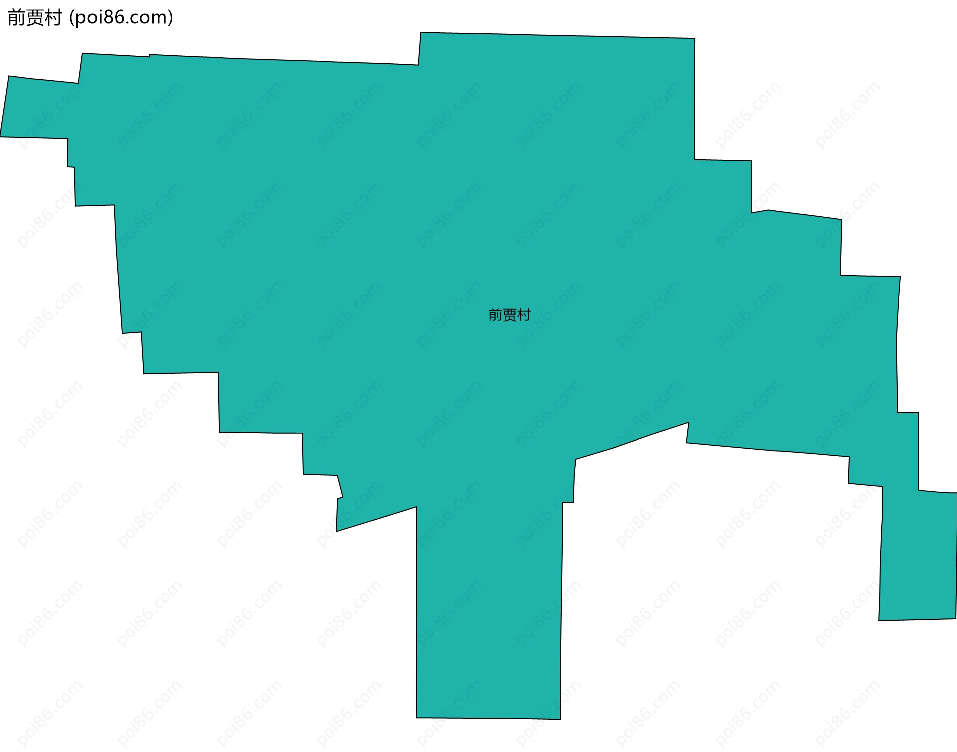 前贾村边界地图