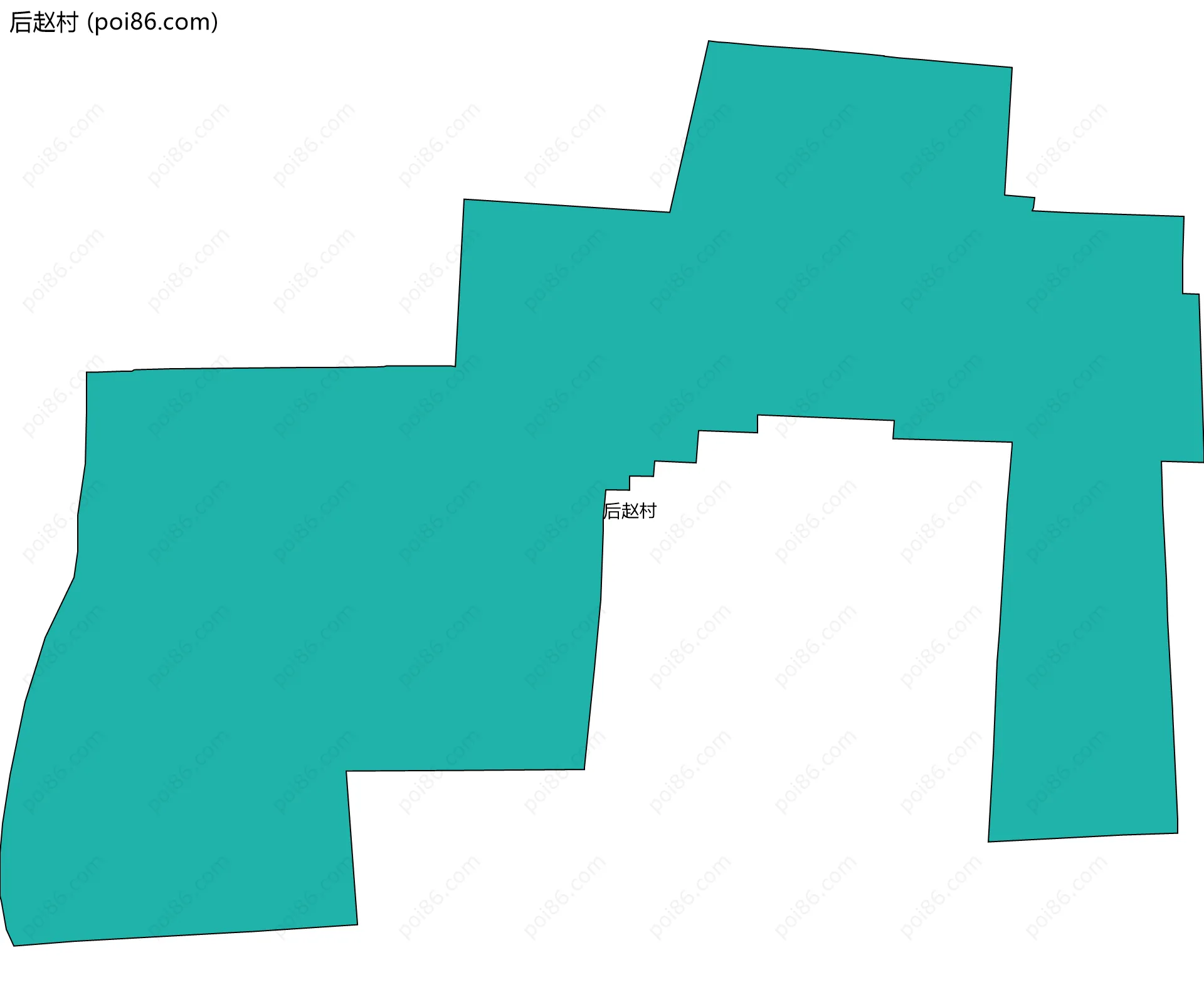 后赵村边界地图