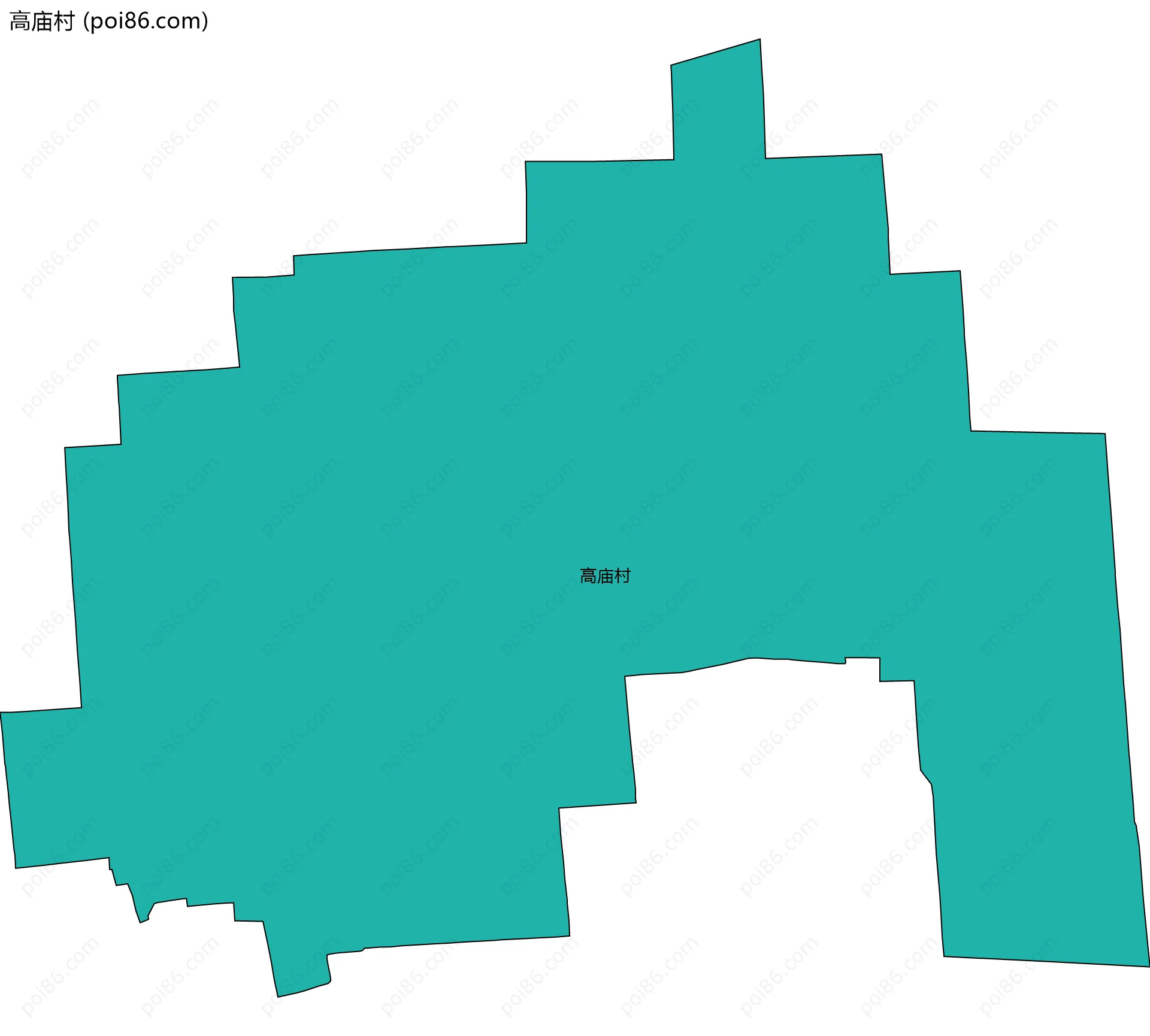 高庙村边界地图