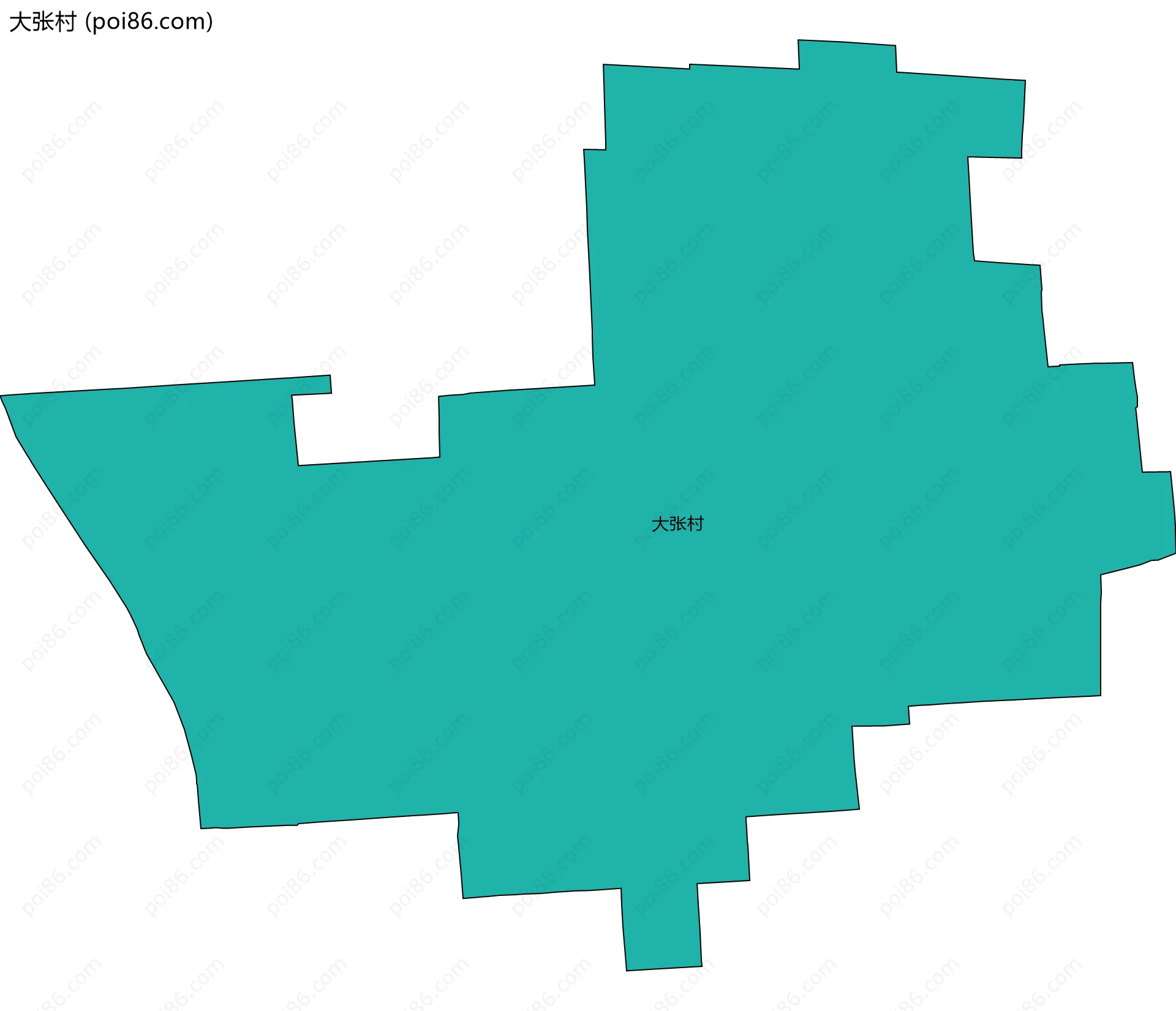 大张村边界地图