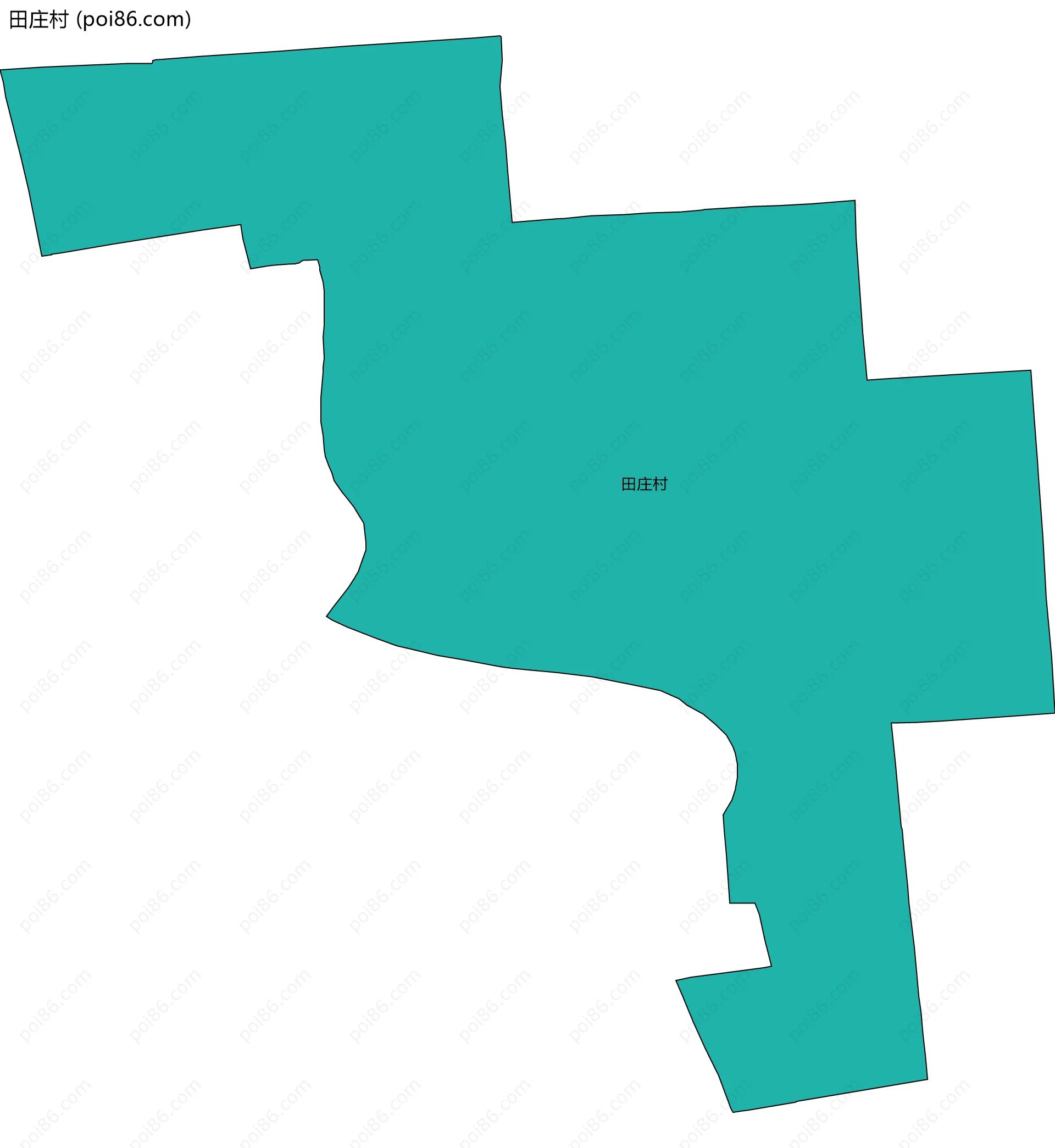 田庄村边界地图