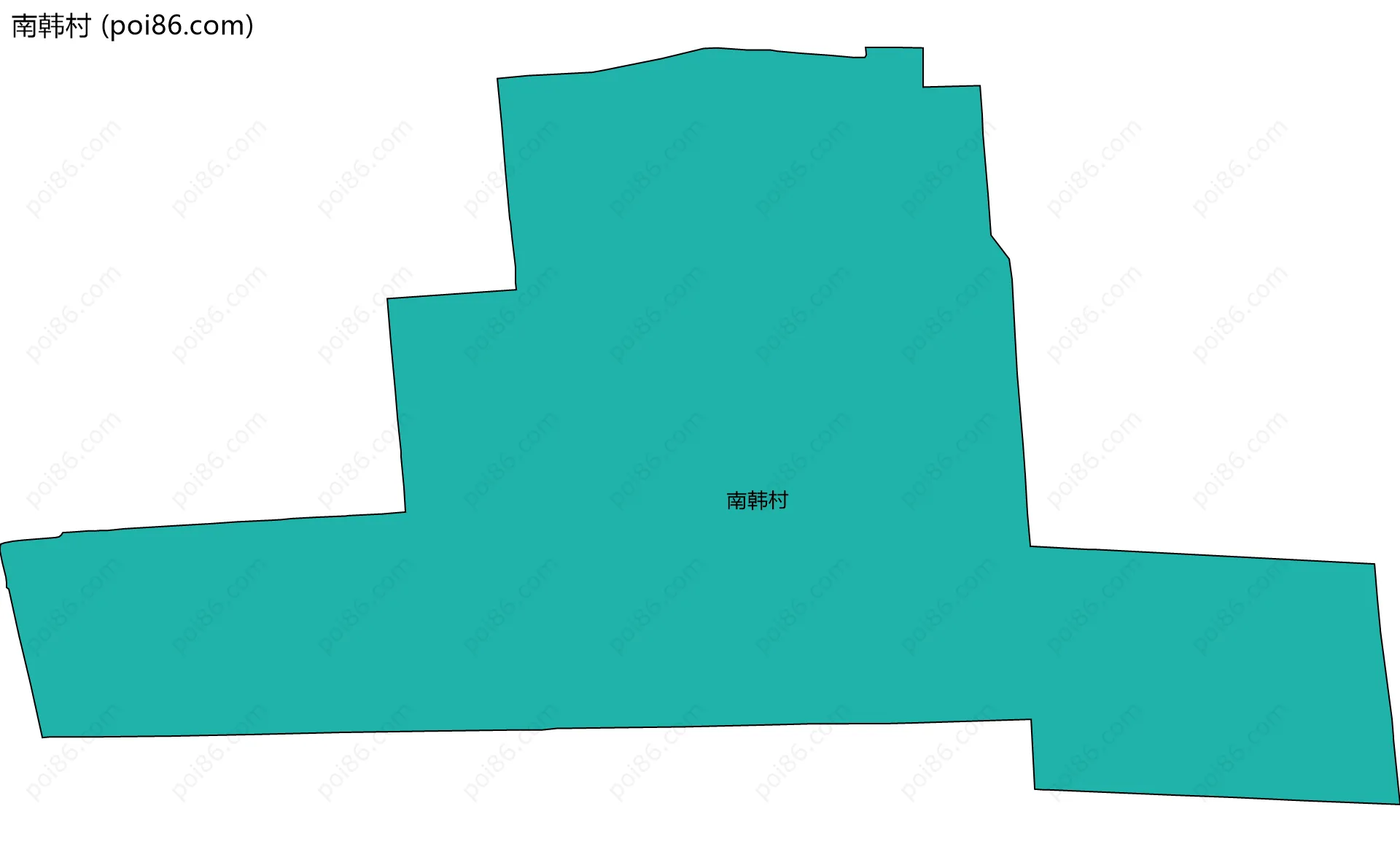 南韩村边界地图