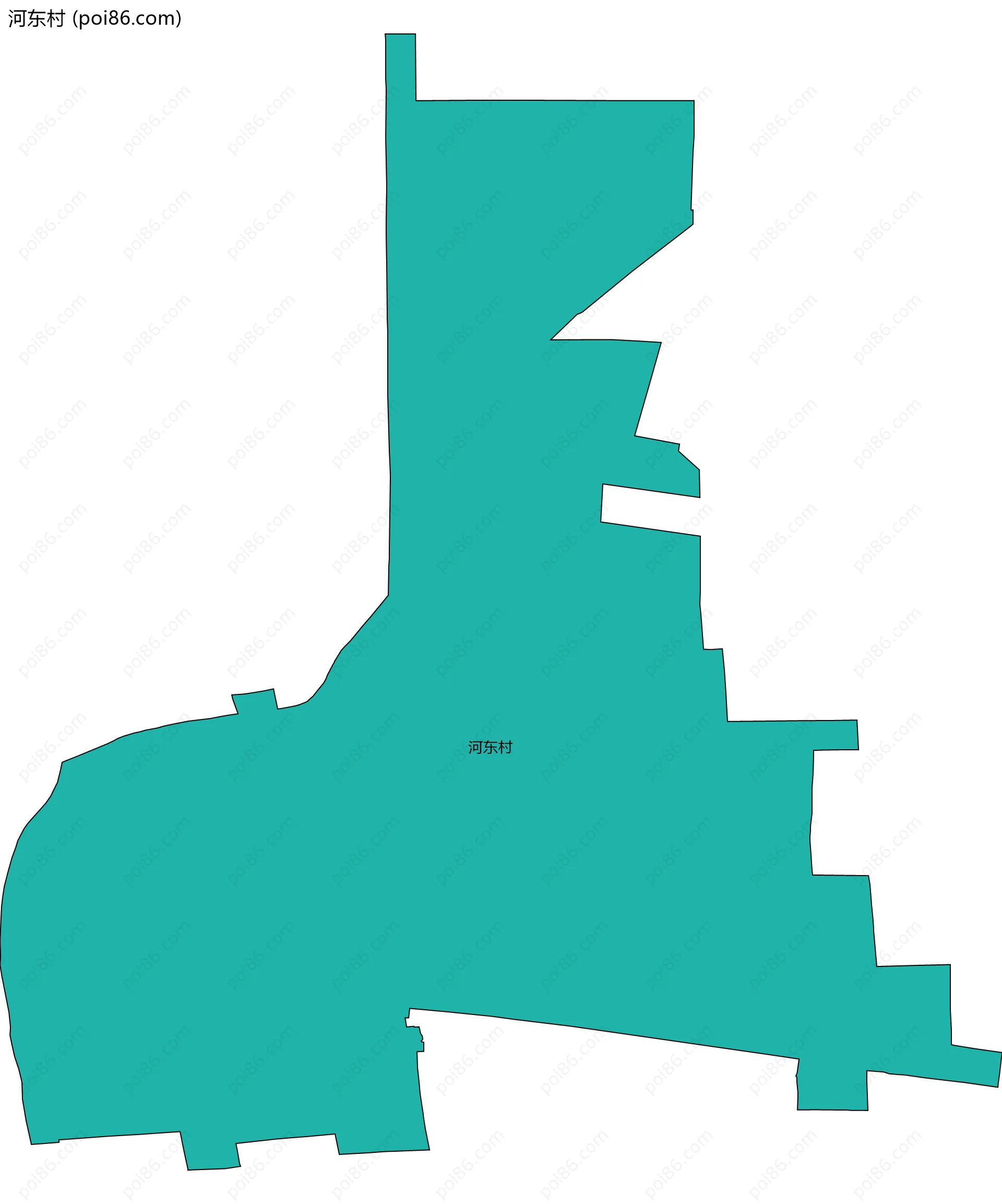 河东村边界地图